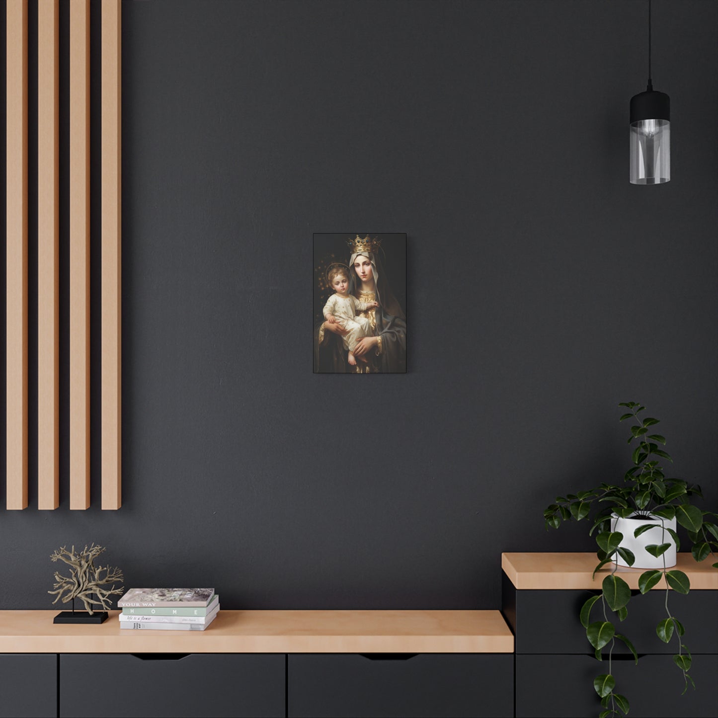 Our Lady of Mount Carmel - Museum Wrapped Canvas - Sanctified Souls Print - Mary the Blessed Virgin