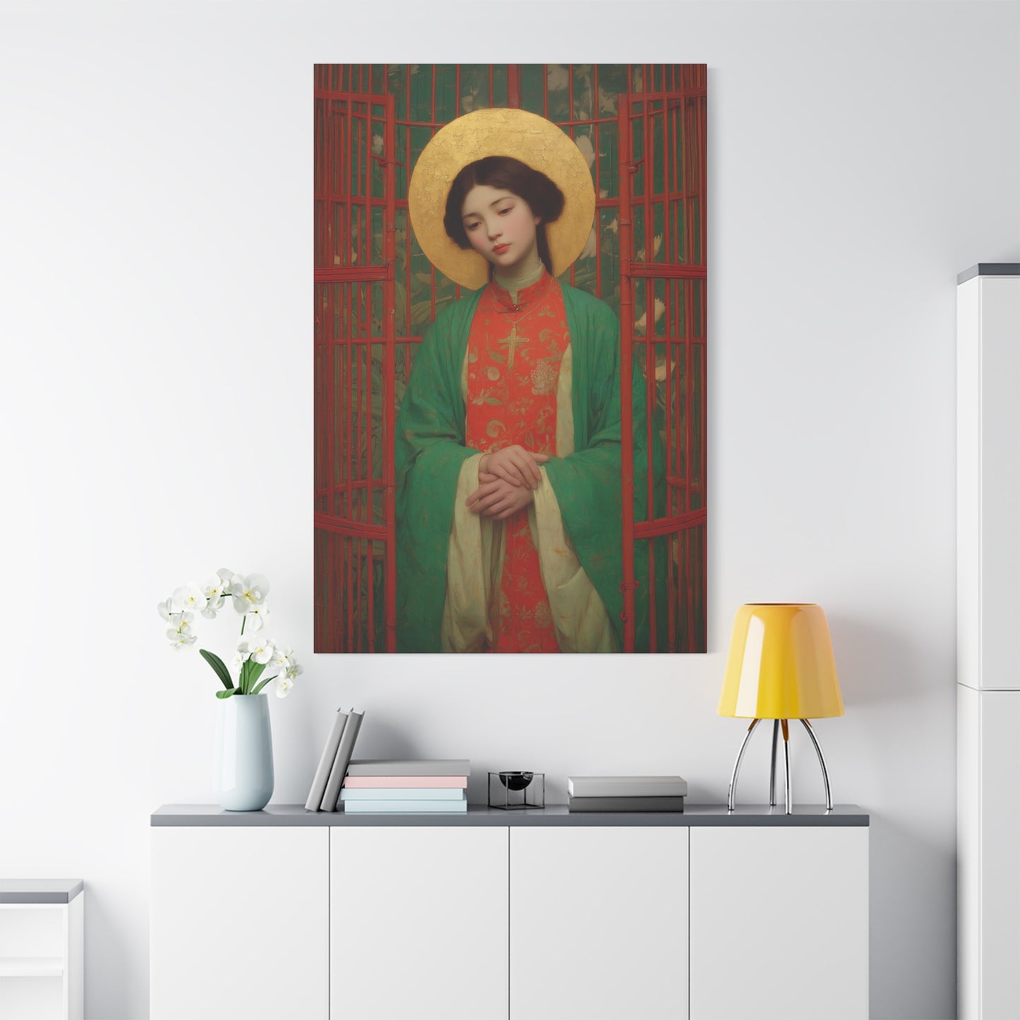 Saint Agnes Tsao Kou Ying - Museum Wrapped Canvas - Sanctified Souls Print - Religious Art for your Home - Catholic Patron Saint Art