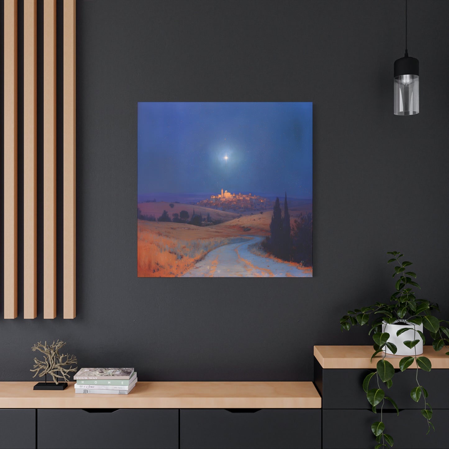 Bethlehem Wrapped in the Light of His Coming - Gallery Wrapped Canvas - Print - Religious Art for your Home - Catholic