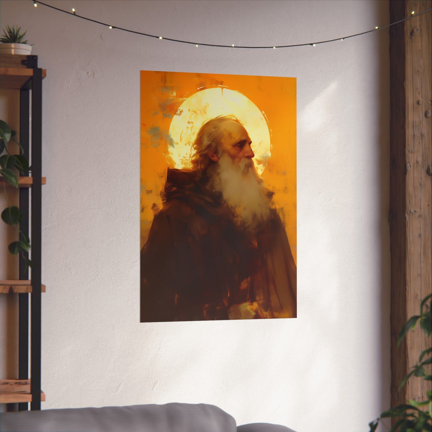 Saint Samson of Dol - Sanctified Souls Print - Multiple Sizes - Premium Posters - Catholic Art - Christian painting