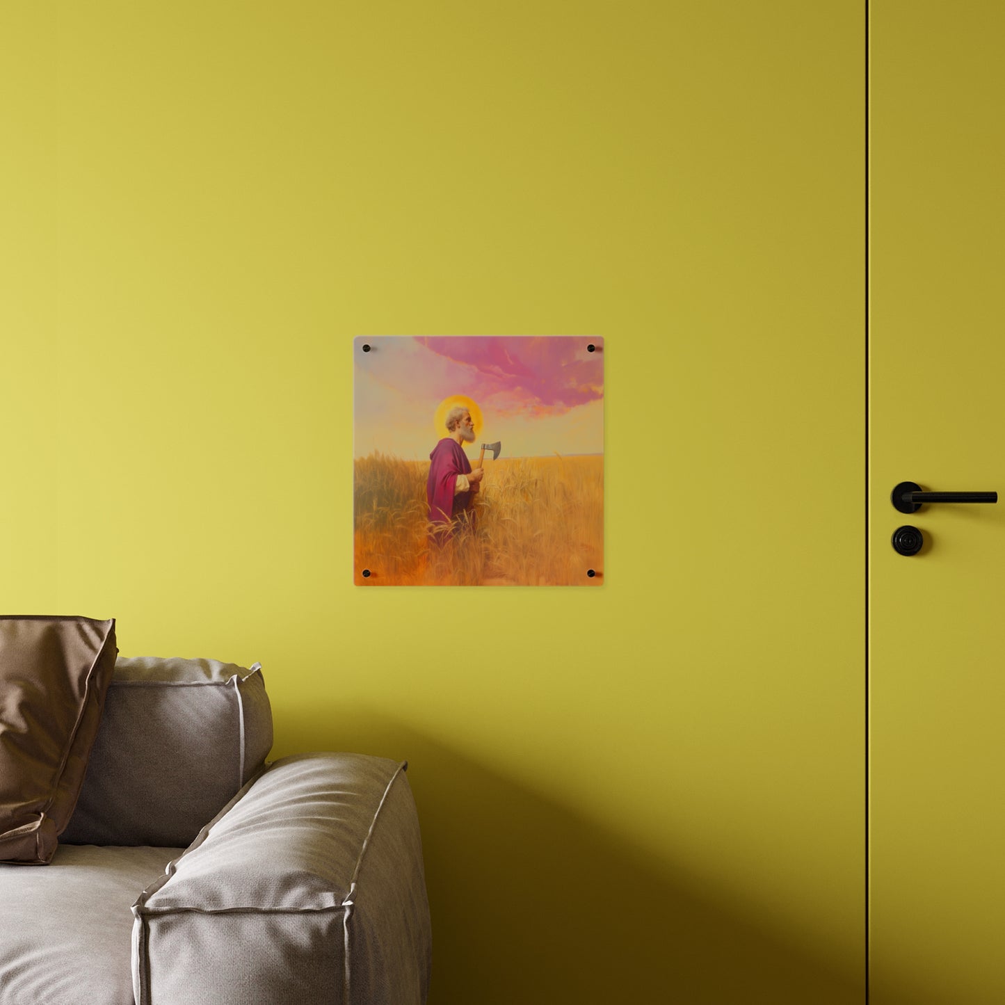 Saint Matthias Wall Art Panel - Ready to Hang Acrylic Print - Catholic Saint Art - Patron Saint Print - No Frame needed