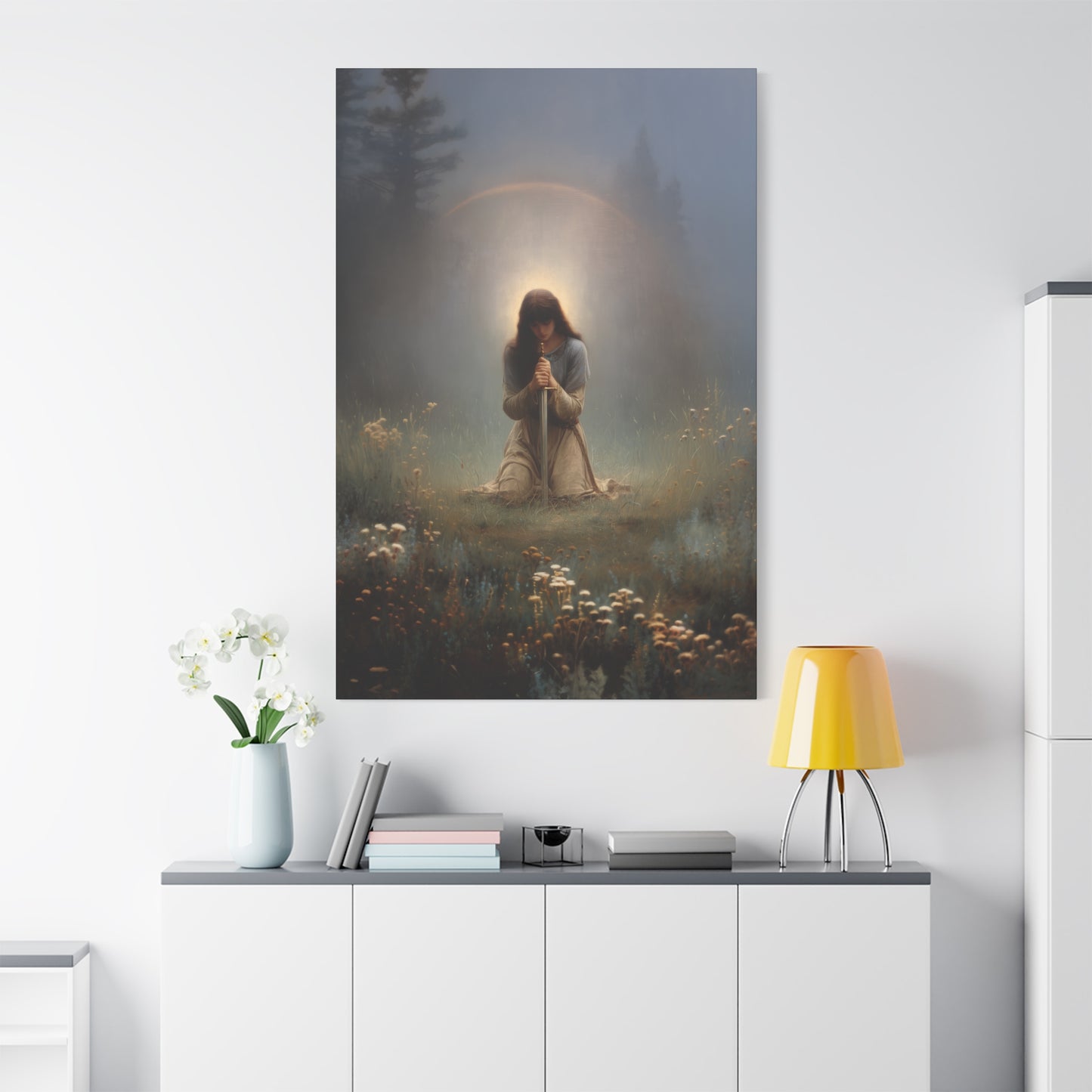 Saint Joan of Arc - Museum Wrapped Canvas - Sanctified Souls Print - Religious Art for your Home - Catholic Patron Saint Art