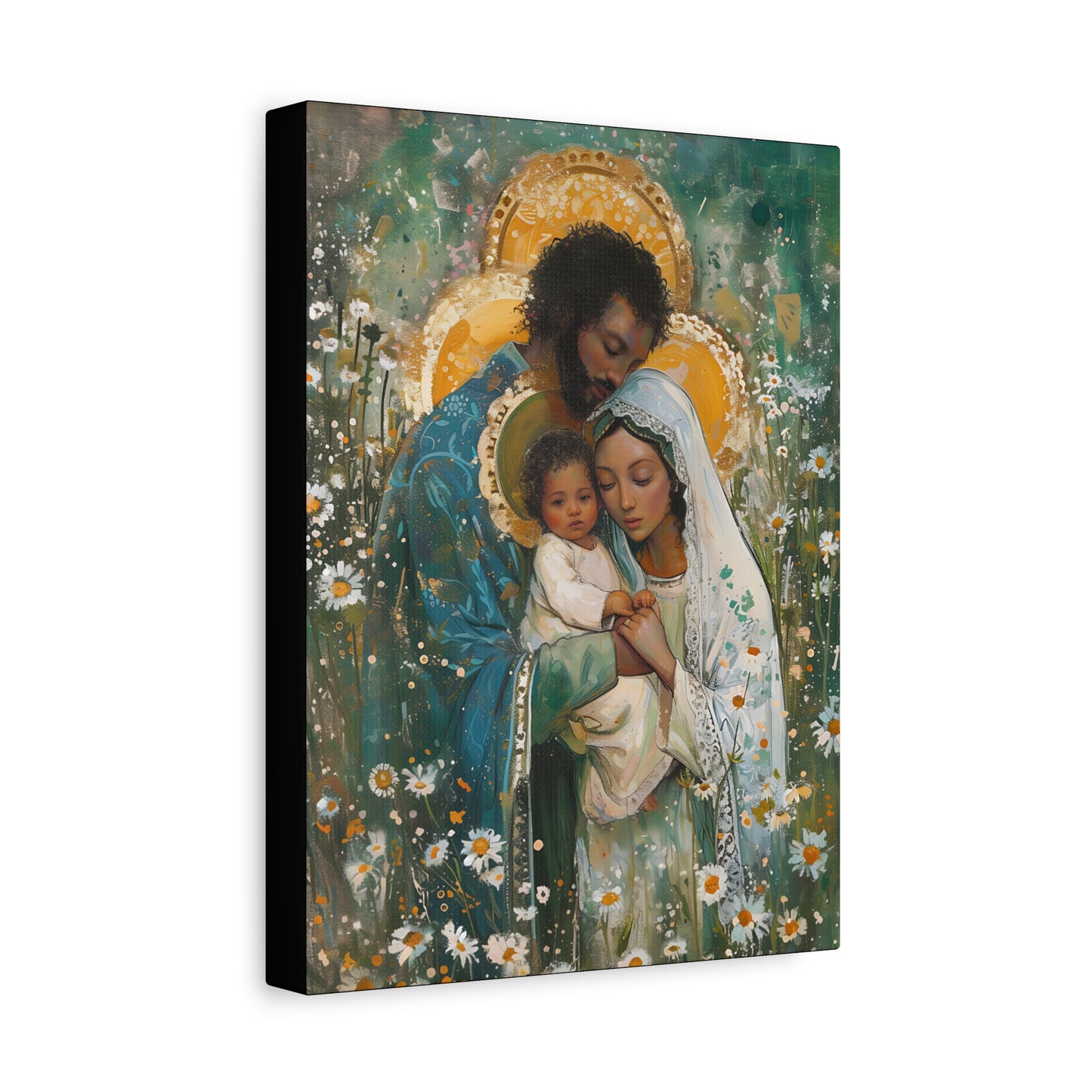 Sacred Sanctuary - Mary, Joseph, and the Infant Jesus - Museum Wrapped Canvas - Sanctified Souls Print - Religious Art - The Holy Family