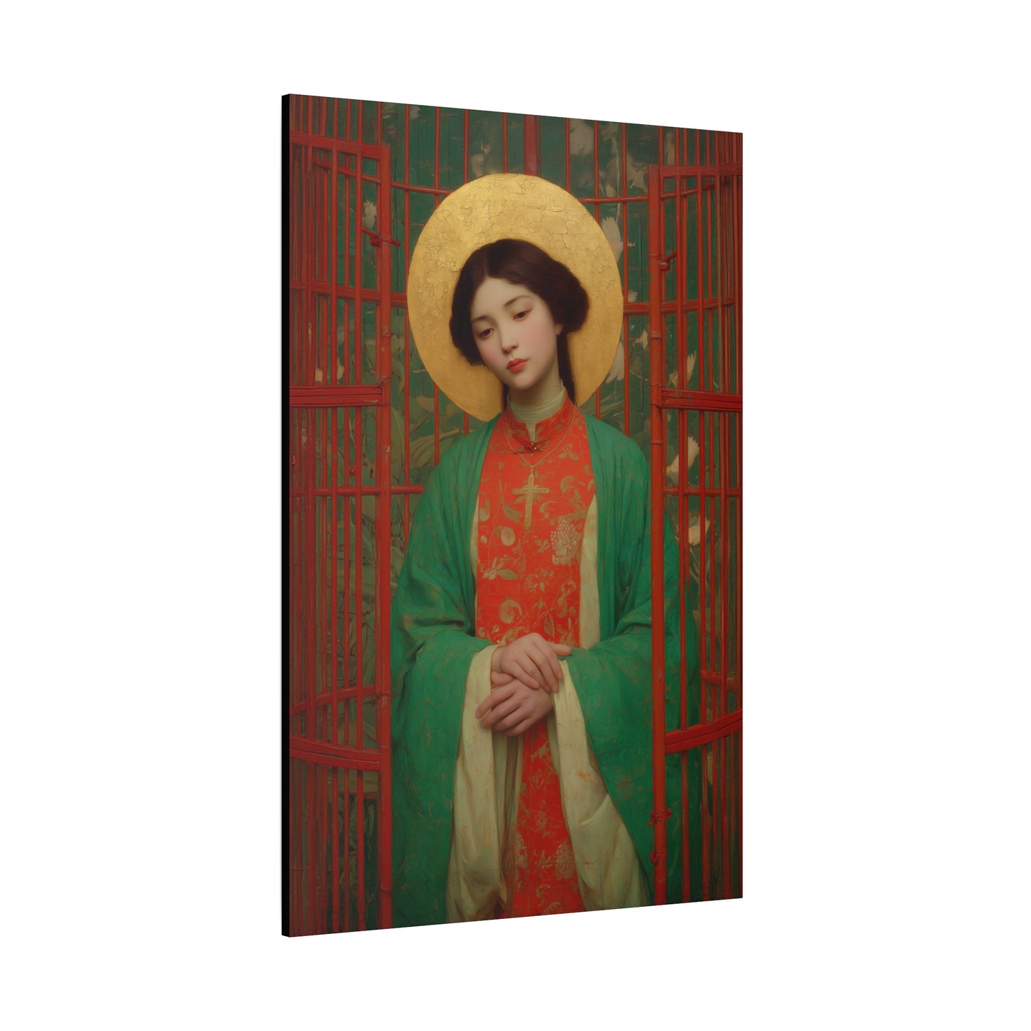 Saint Agnes Tsao Kou Ying - Museum Wrapped Canvas - Sanctified Souls Print - Religious Art for your Home - Catholic Patron Saint Art