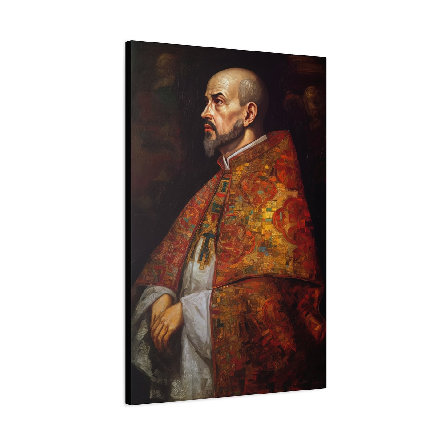 Saint Ignatius of Loyola Canvas Print - Multiple Sizes - Catholic Home art - Museum Wrapped Canvas - Sanctified Souls Print