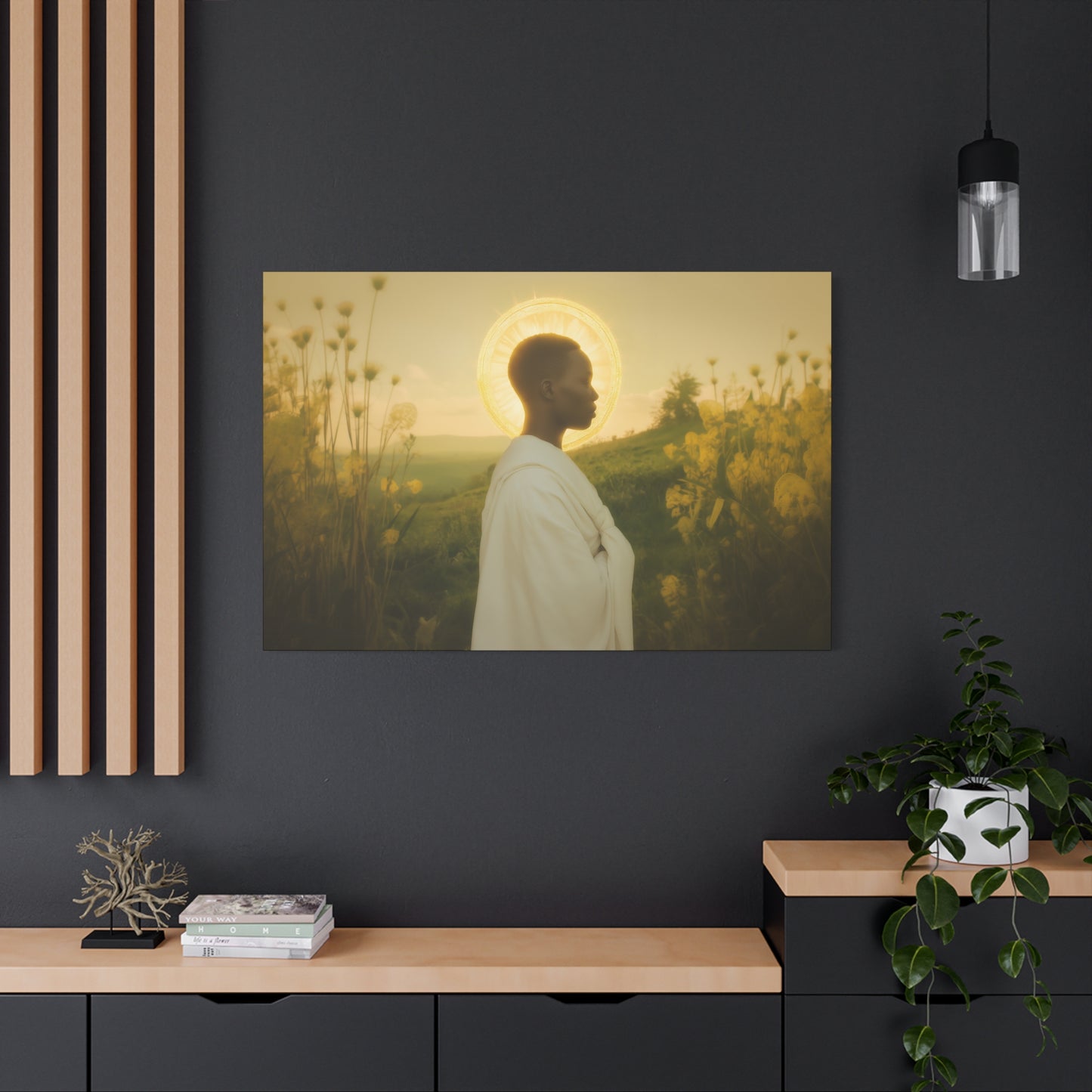 Saint Charles Lwanga - Museum Wrapped Canvas - Sanctified Souls Print - Religious Art for your Home - Catholic Patron Saint Art
