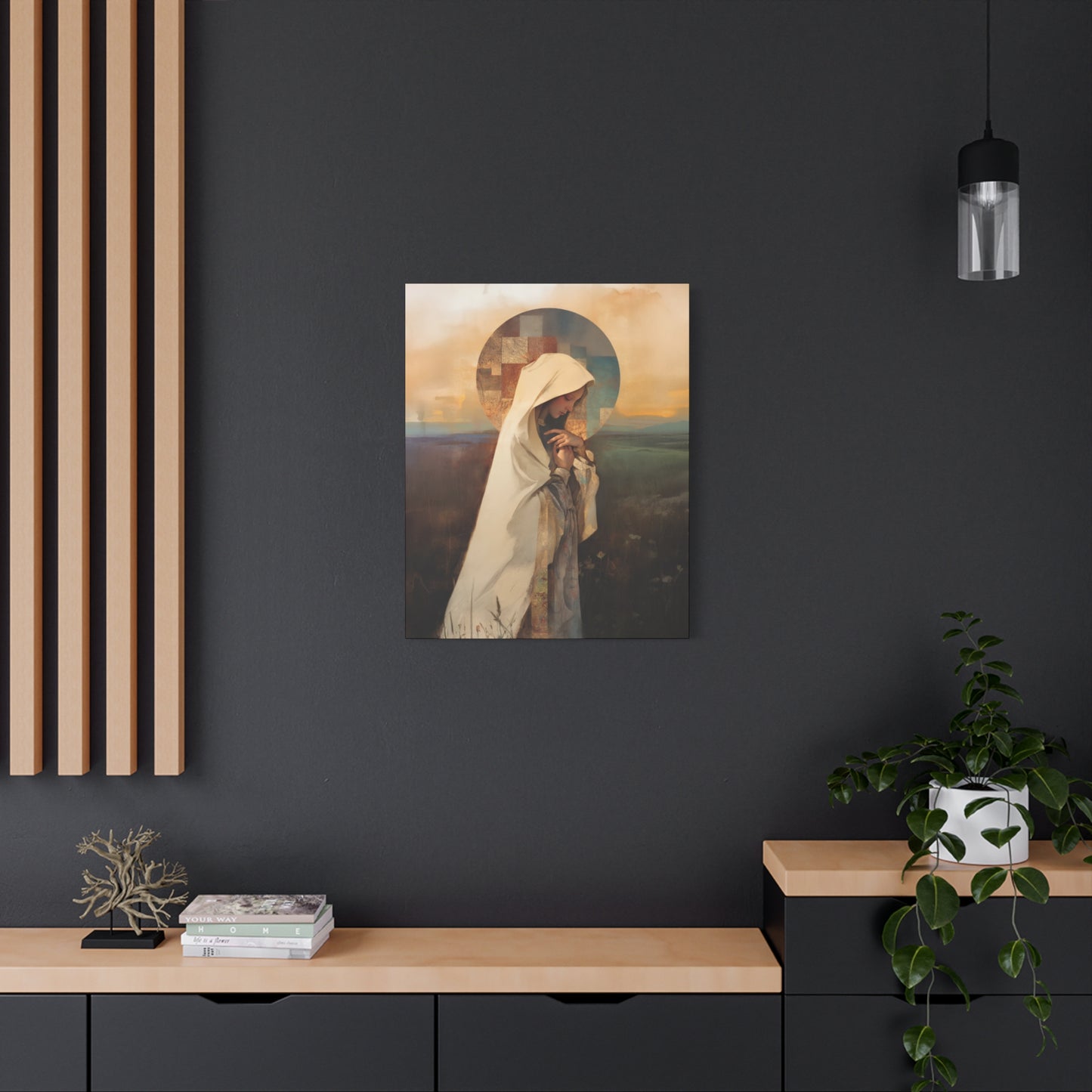Our Lady of the Prairie - Multiple Sizes - Catholic Home art - Museum Wrapped Canvas - Sanctified Souls Print