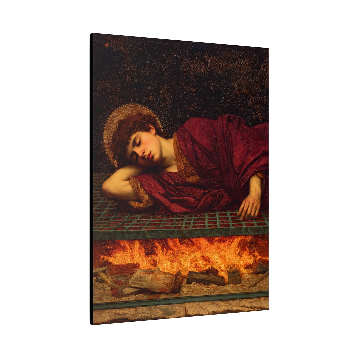Saint Lawrence - Museum Wrapped Canvas - Sanctified Souls Print - Religious Art for your Home - Catholic Patron Saint Art