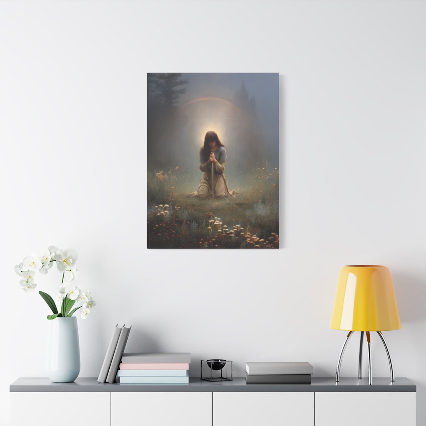 Saint Joan of Arc - Museum Wrapped Canvas - Sanctified Souls Print - Religious Art for your Home - Catholic Patron Saint Art