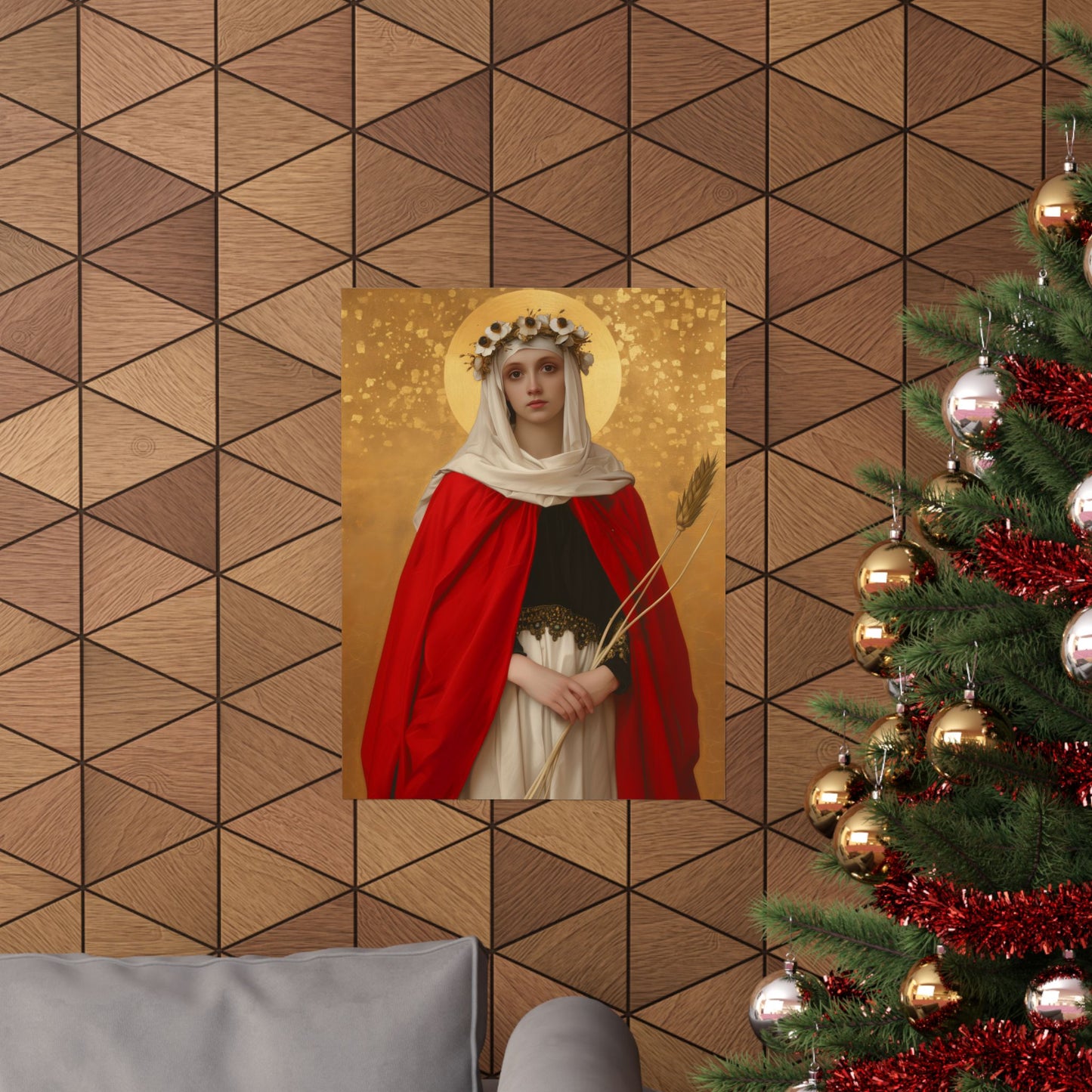 Saint Solange of Bourges - Sanctified Souls Print - Multiple Sizes - Premium Matte Vertical Posters - Catholic Saint Art