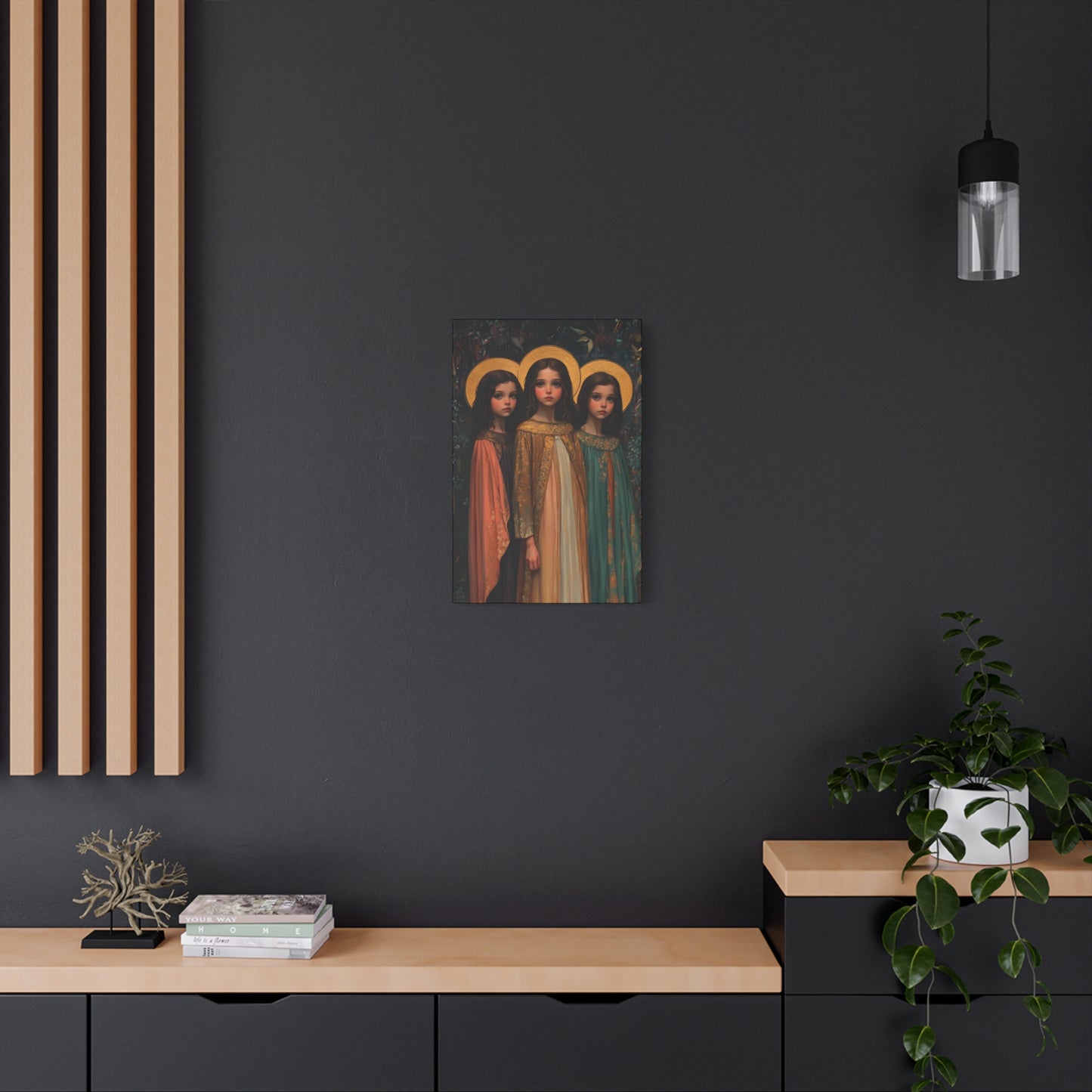 Saints Faith, Hope and Charity - Museum Wrapped Canvas - Print - Religious Art for your Home - Christian print - Prayer Room Catholic Saint
