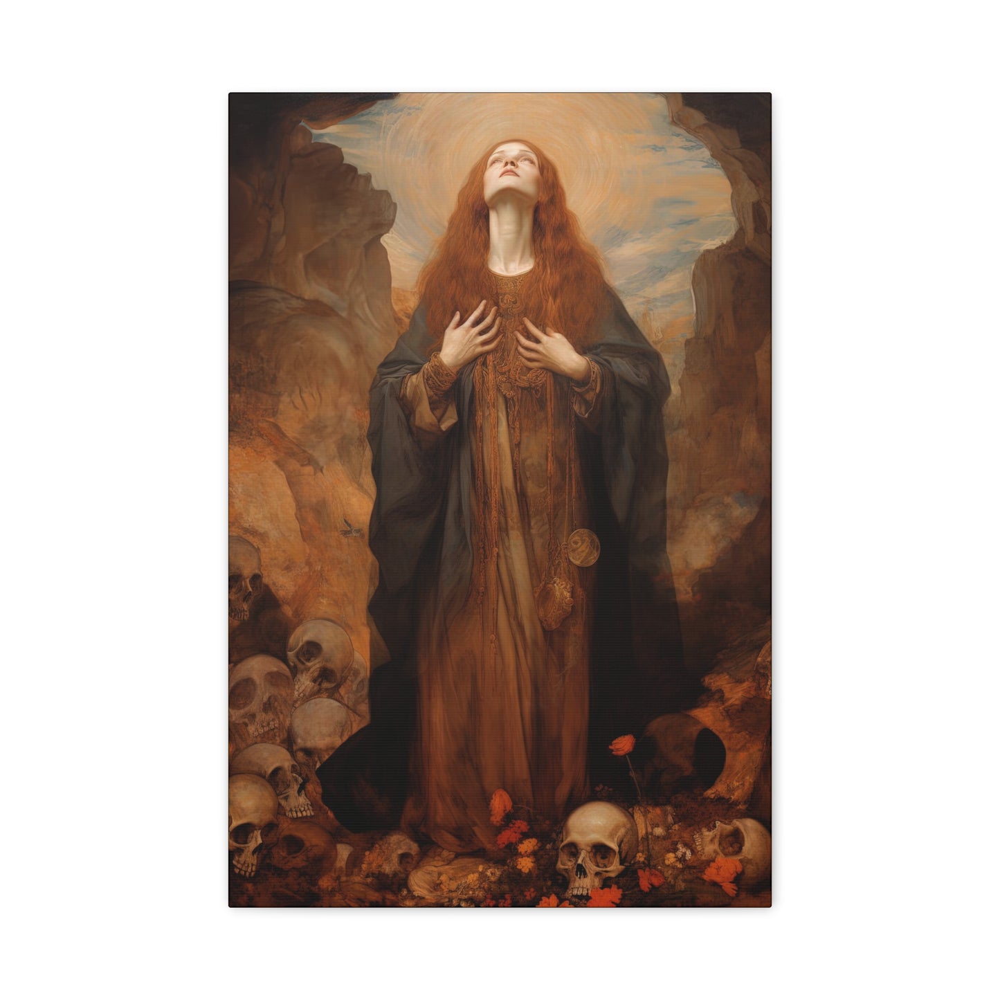 Saint Rosalia - Museum Wrapped Canvas - Sanctified Souls Print - Religious Art for your Home