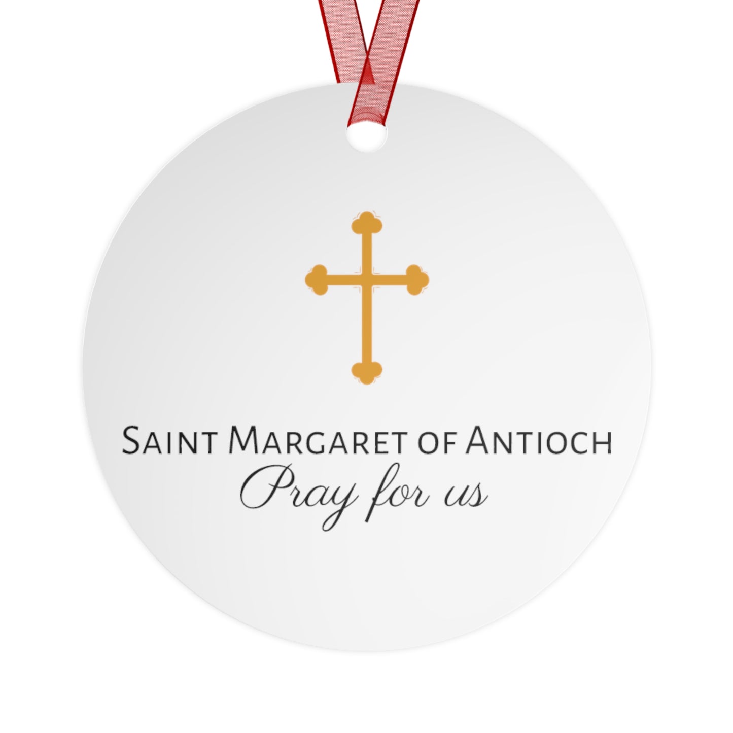 Saint Margaret of Antioch Metal Ornament - Religious Holiday Christmas Ornament and Keepsake - Catholic Keepsake