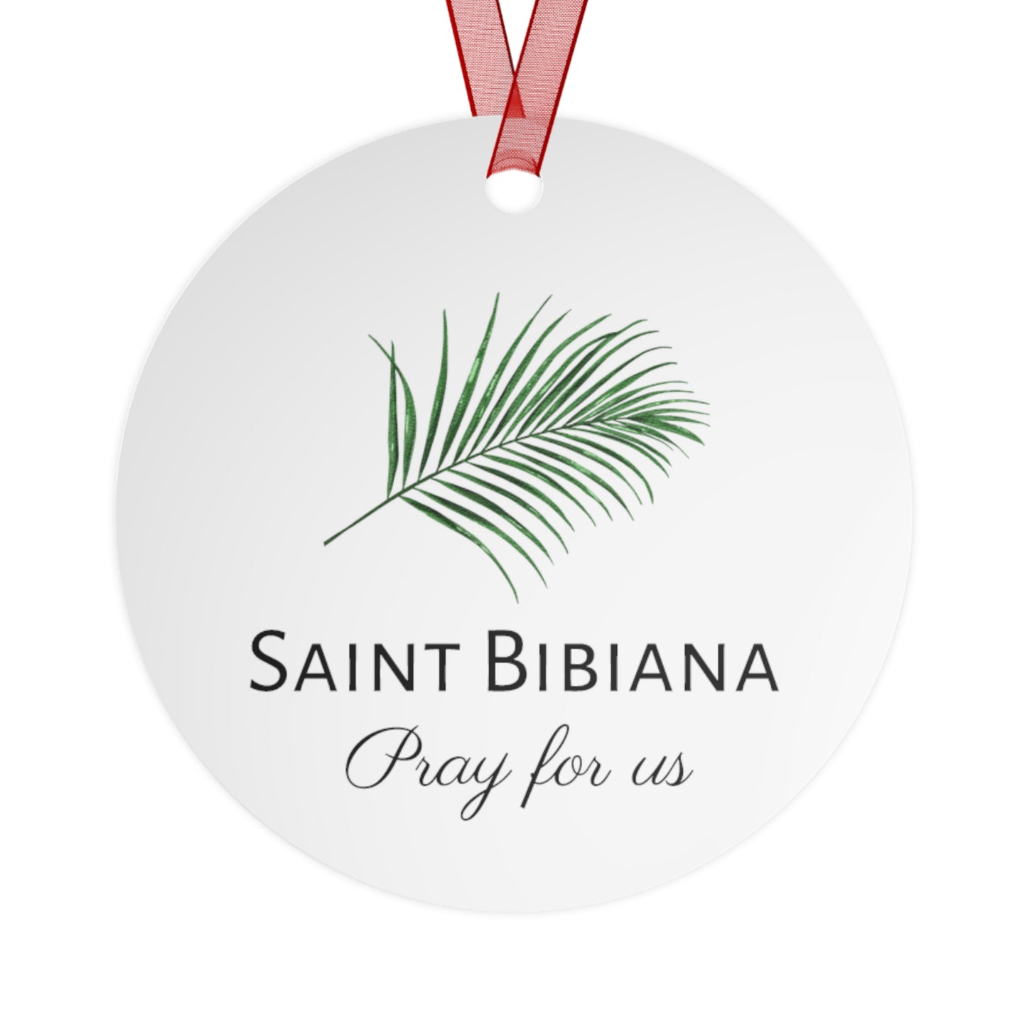 Saint Bibiana - Religious Holiday Christmas Ornament and Keepsake - Double sided Religious Ornament