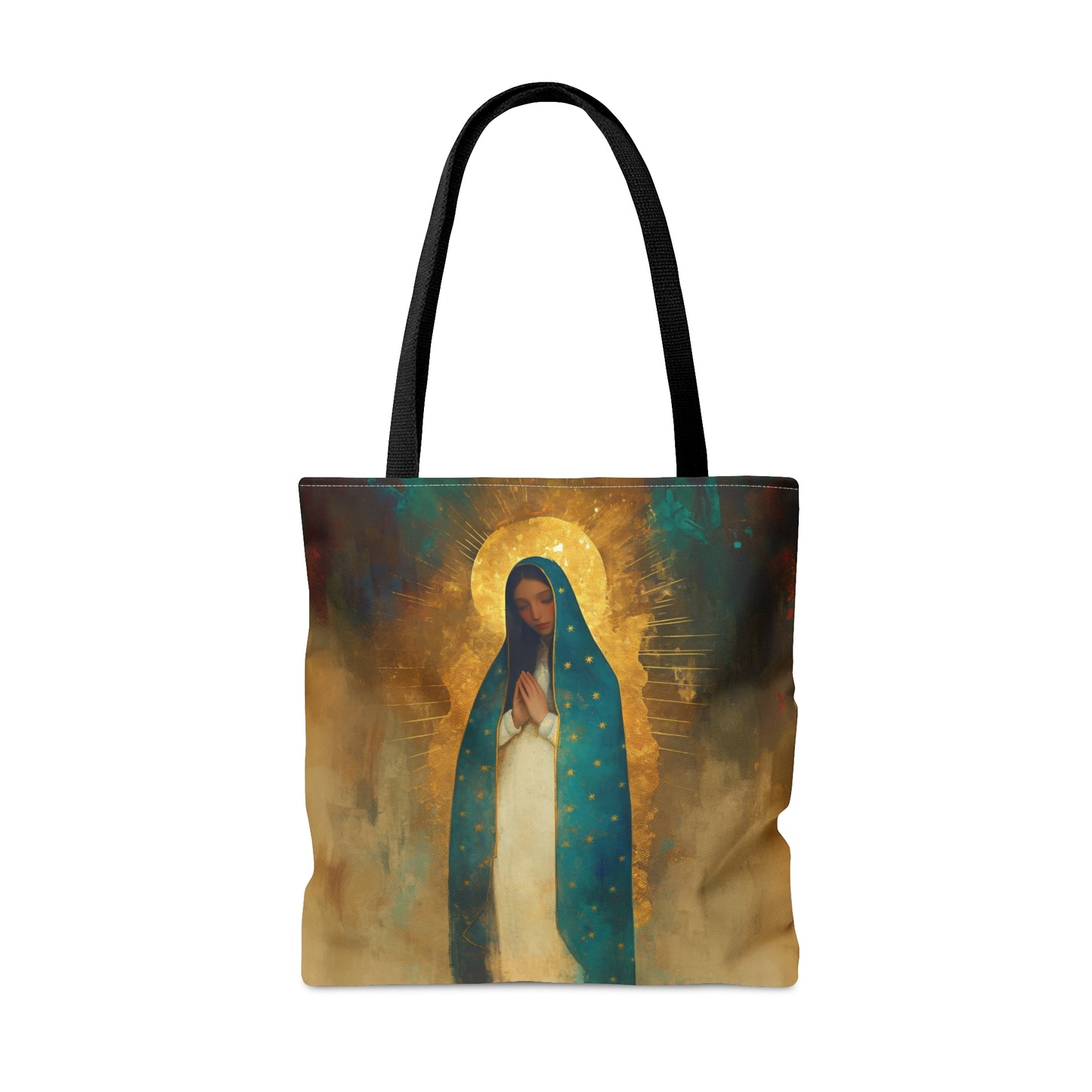 Flower of the new World - Our Lady of Guadalupe Tote Bag - Large Medium Small Faith Art Bag - Catholic Faith Purse - Double Sided