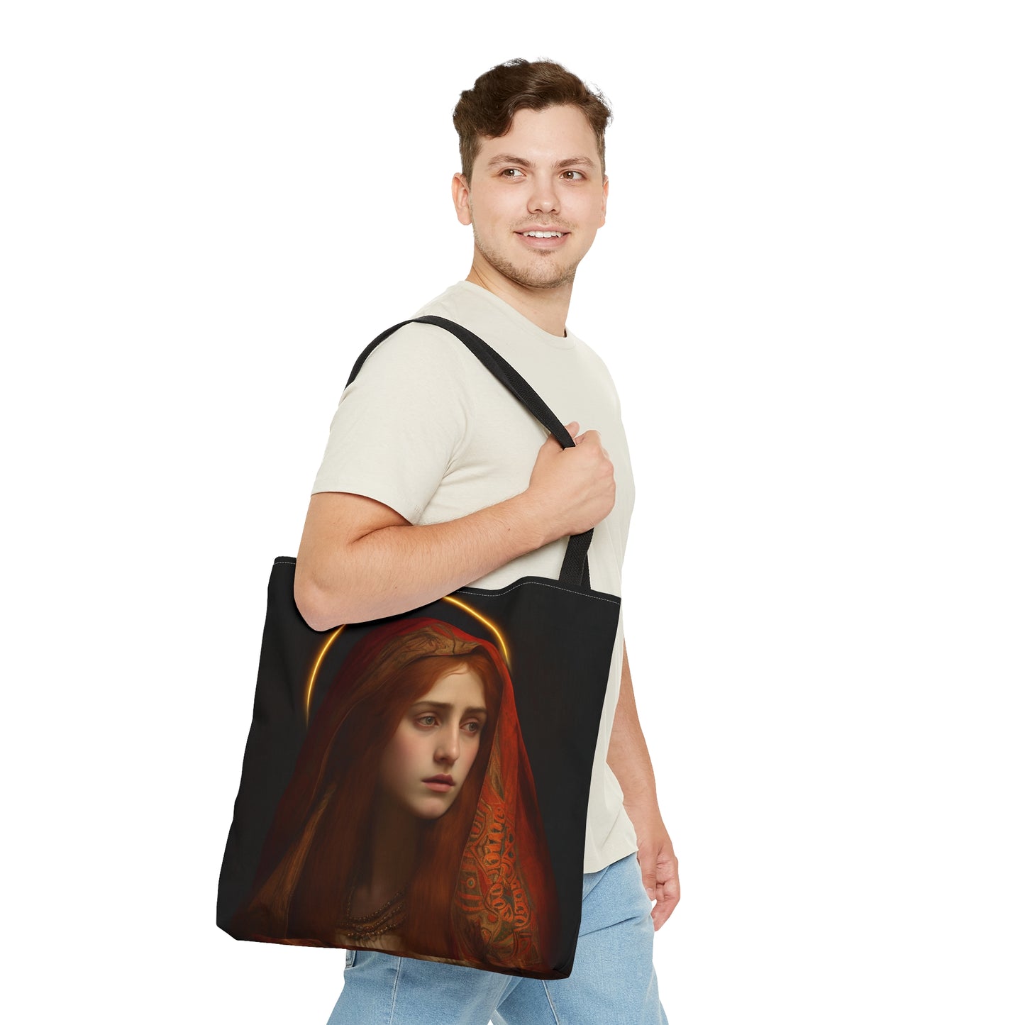 Saint Mary Magdalene Tote Bag - Large Medium Small Faith Art Bag - Re usable Tote Purse - Double Sided - Catholic Art Bag