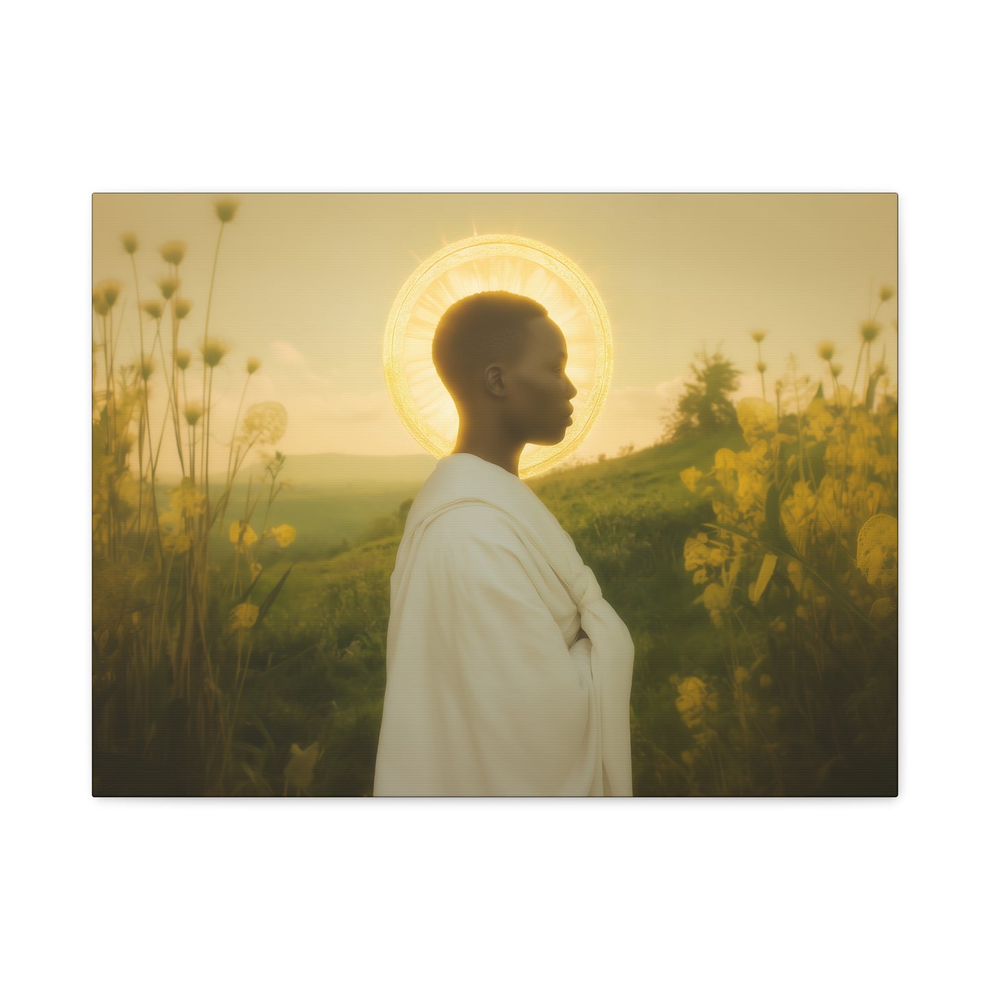 Saint Charles Lwanga - Museum Wrapped Canvas - Sanctified Souls Print - Religious Art for your Home - Catholic Patron Saint Art