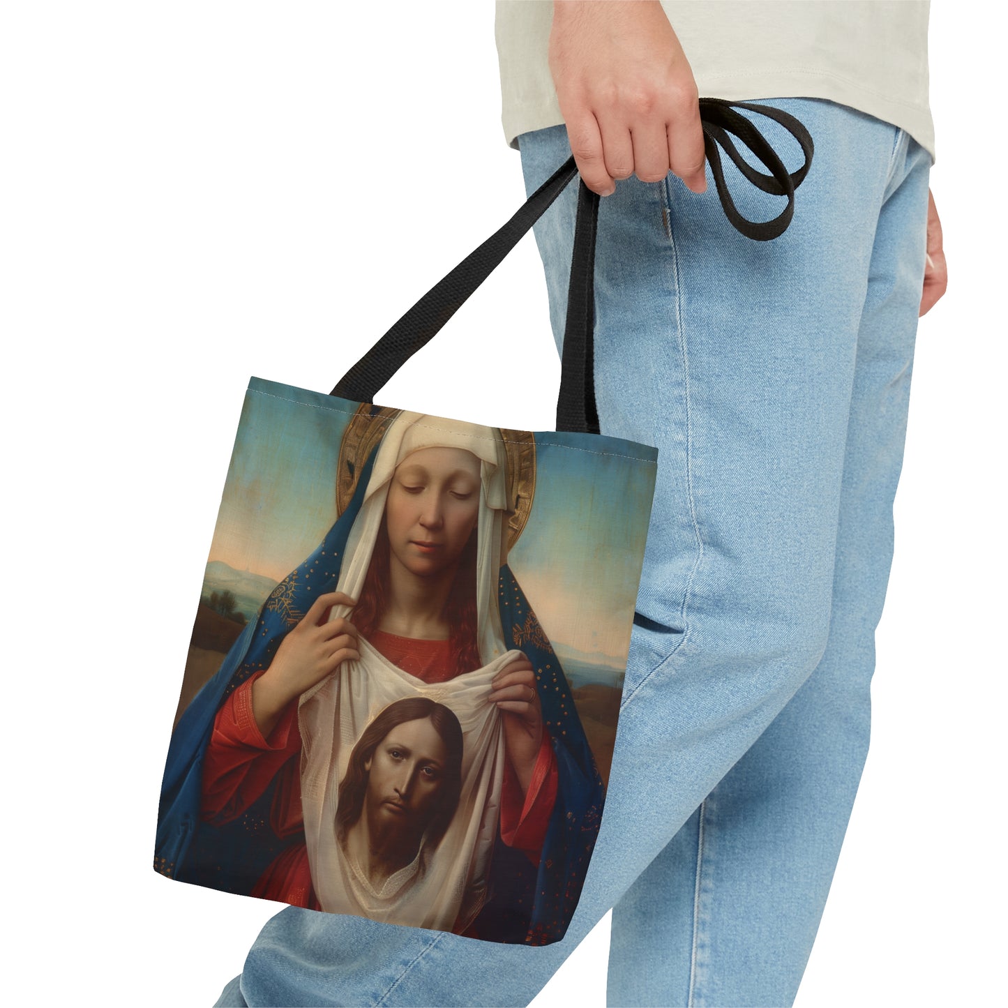 Saint Veronica / Saint Veronica's Veil Tote Bag - Large Medium Small Faith Art Bag - Catholic Faith Purse - Religious Carry All