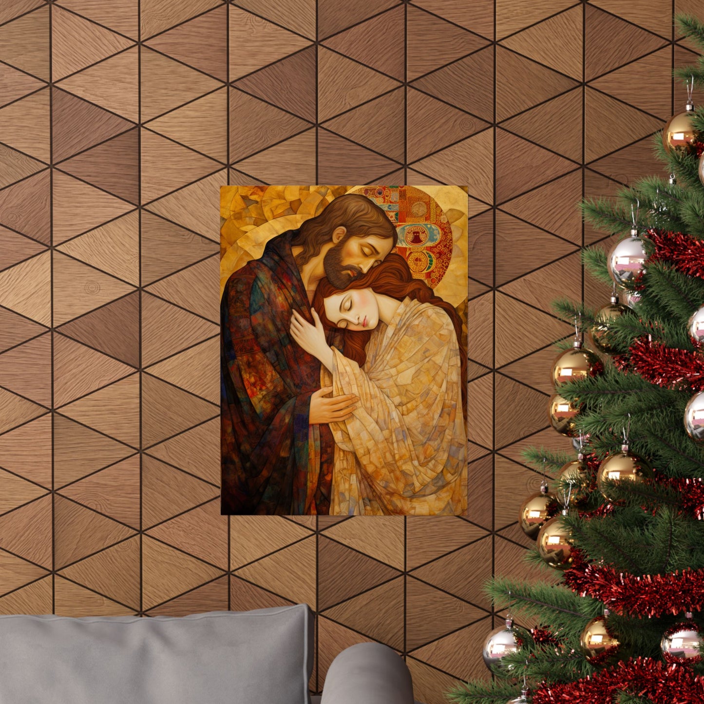 Healing Love- The Embrace of Christ and Mary Magdalene Print - Poster - Catholic Fine Art print - Sanctified Souls Print - Premium Matte