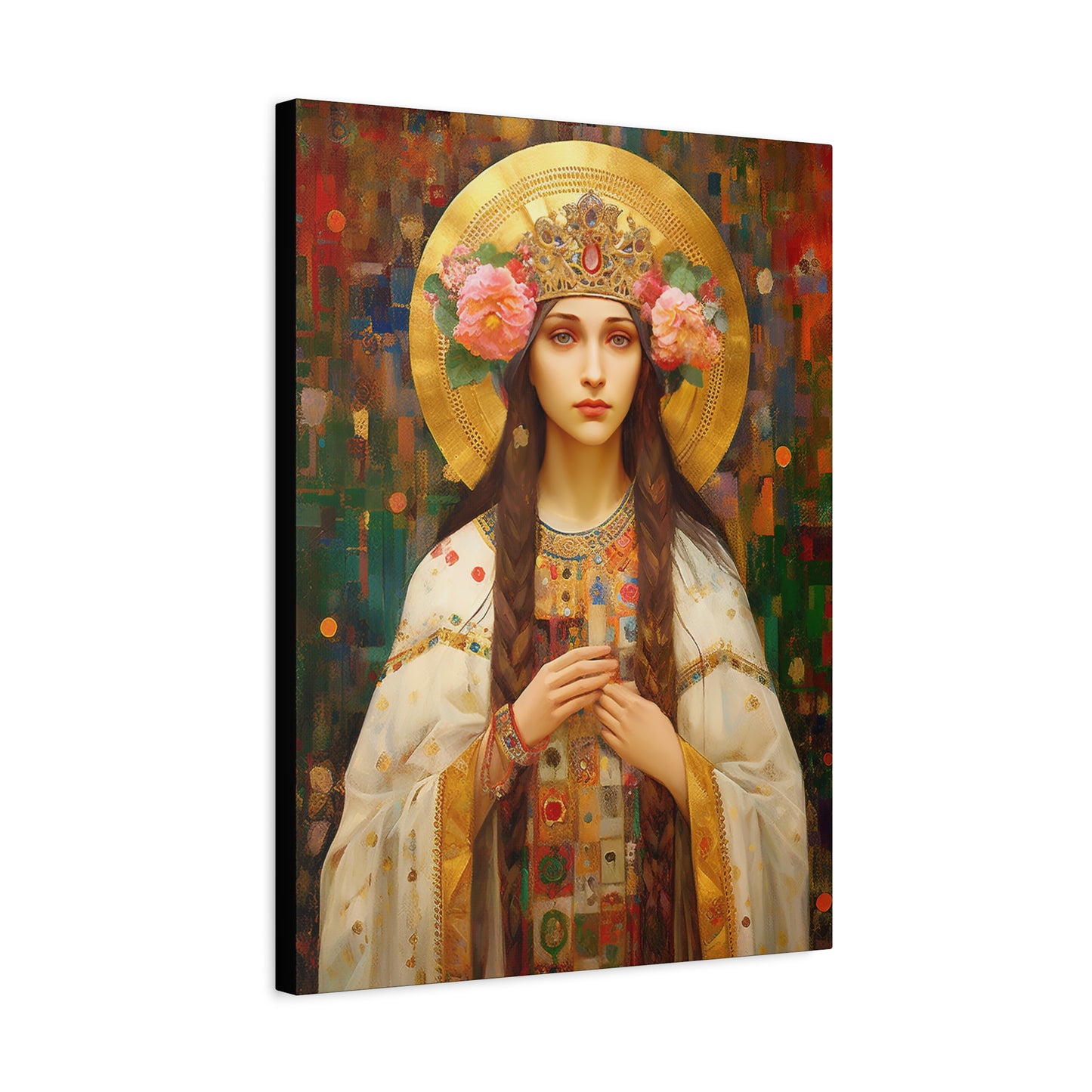 Saint Elizabeth of Hungary - Museum Wrapped Canvas - Sanctified Souls Print - Religious Art for your Home