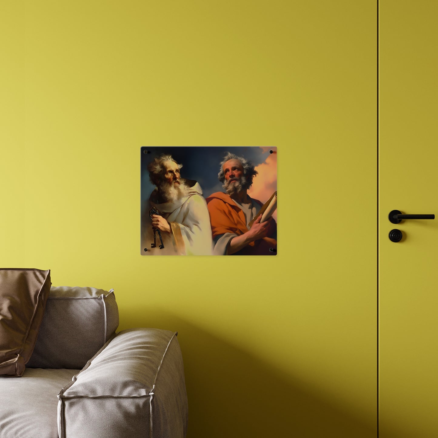 Saint Peter and Saint Paul Acrylic Wall Art Panel - Ready to Hang Acrylic Print - Apostle Art - Catholic Saint Art