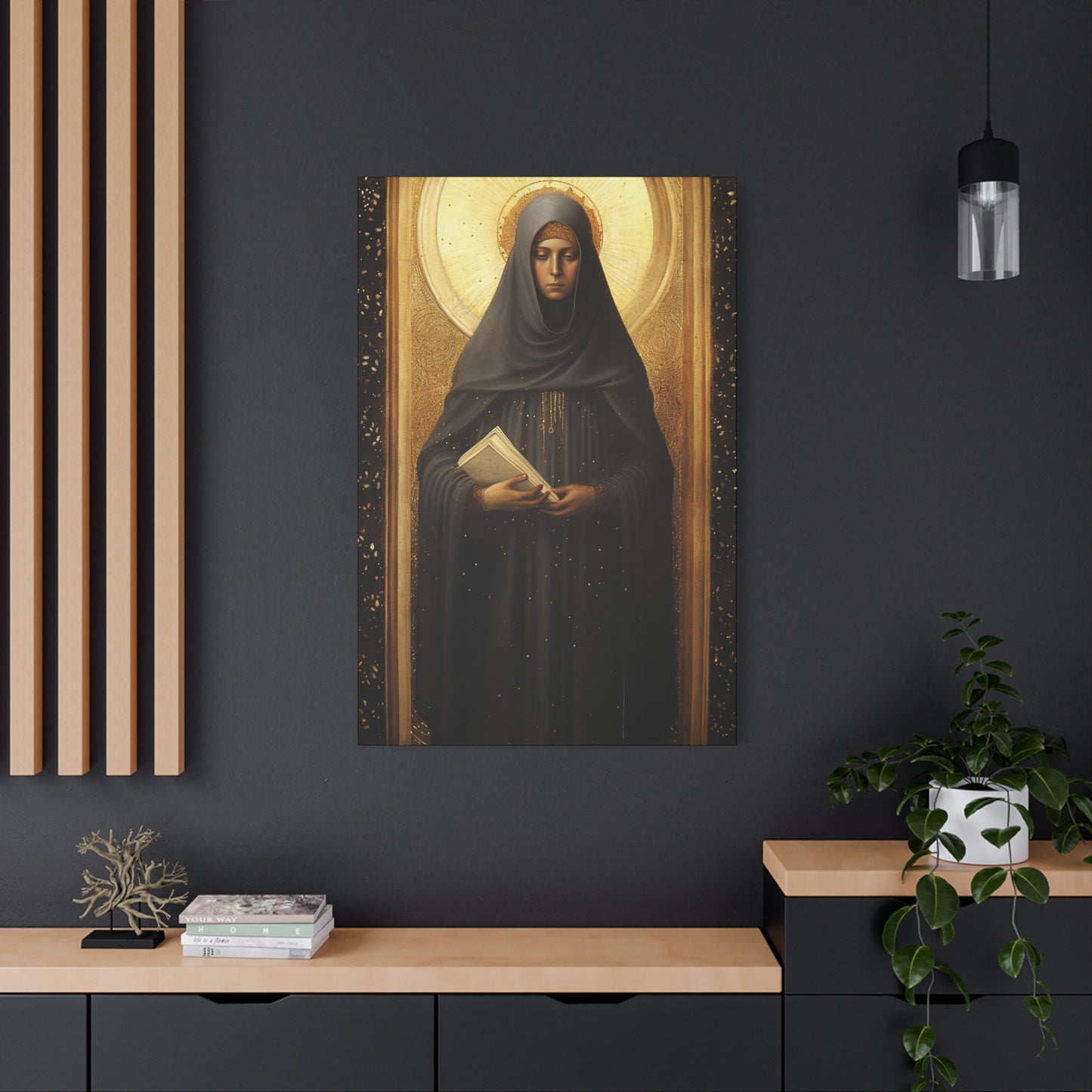 Saint Monica of Hippo - Museum Wrapped Canvas - Sanctified Souls Print - Religious Art for your Home