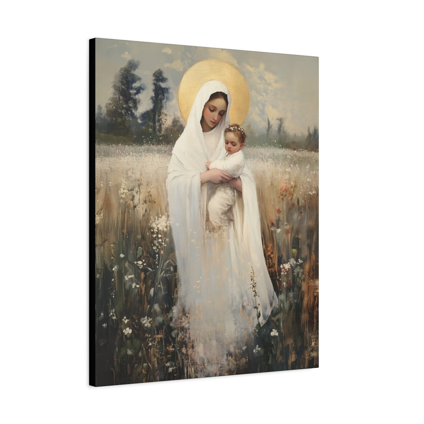 Our Lady of the Prairie - Multiple Sizes - Catholic Home art - Museum Wrapped Canvas - Sanctified Souls Print