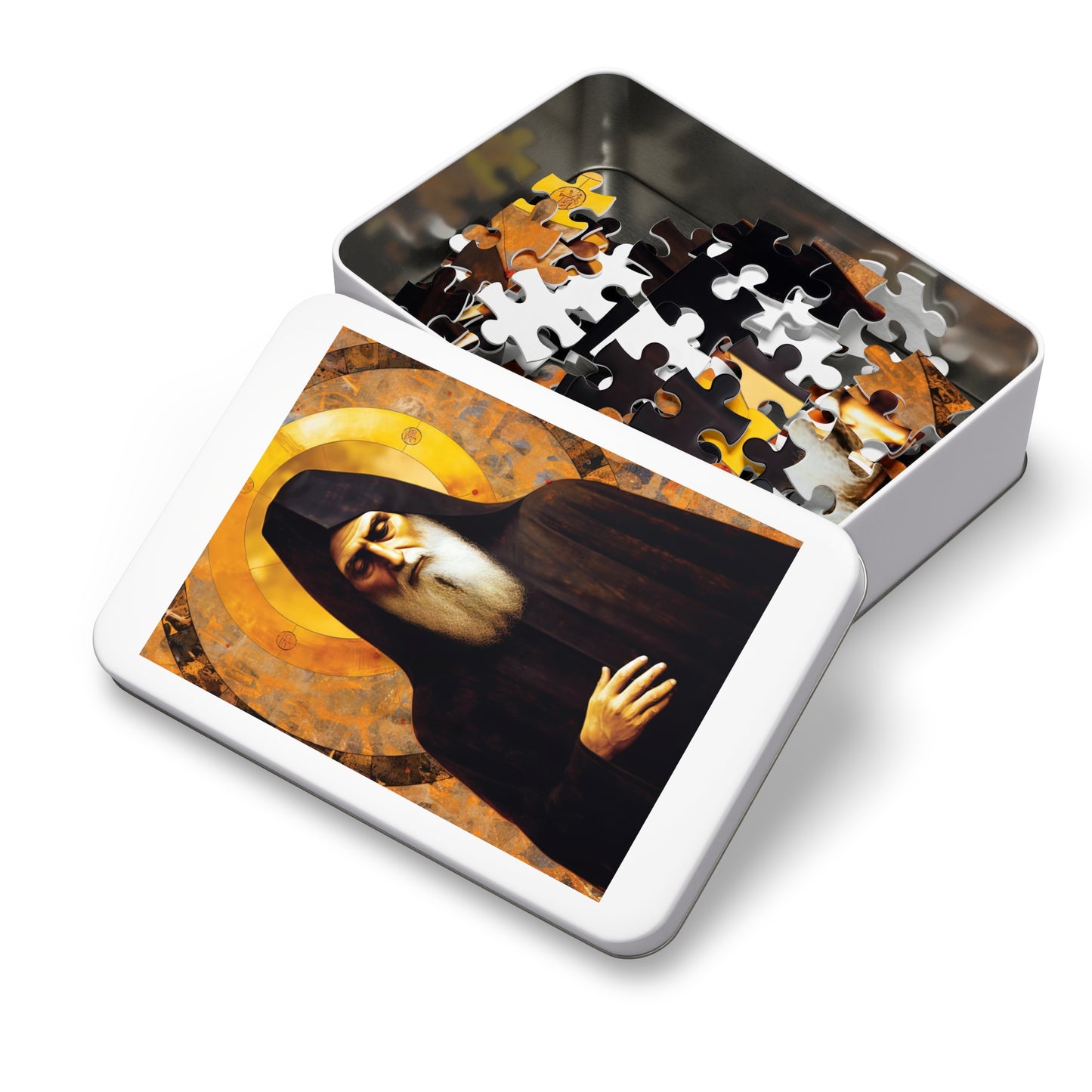 Saint Charbel Makhlouf - Puzzle and Keepsake Tin - Religious Jigsaw Puzzle (30, 110, 252, 500,1000-Piece) - Religious Puzzle