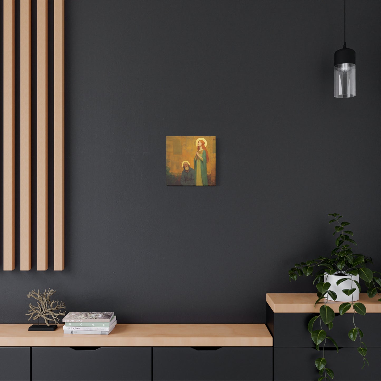 Saints Justina and Cyprian - Multiple Sizes - Catholic Home art - Museum Wrapped Canvas - Sanctified Souls Print - Catholic Martyr Art
