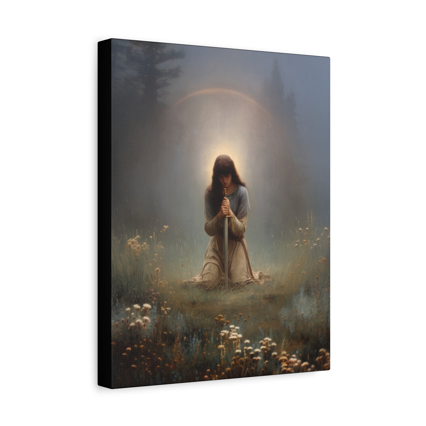 Saint Joan of Arc - Museum Wrapped Canvas - Sanctified Souls Print - Religious Art for your Home - Catholic Patron Saint Art