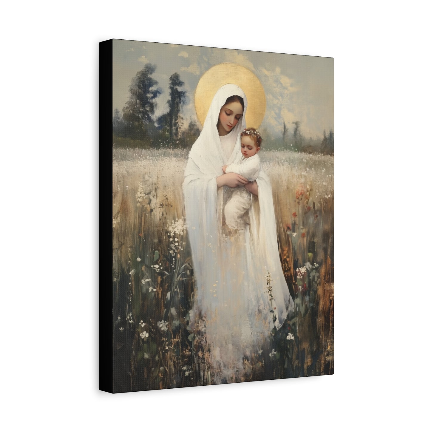 Our Lady of the Prairie - Multiple Sizes - Catholic Home art - Museum Wrapped Canvas - Sanctified Souls Print