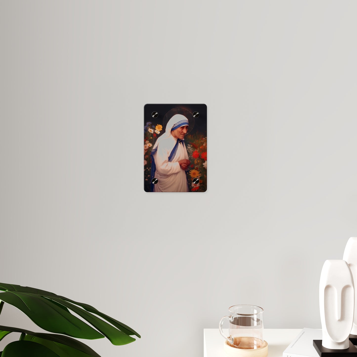 Saint Teresa of Calcutta Wall Art Panel - Ready to Hang Acrylic Print - Catholic Saint Art - Patron Saint Print - No Frame needed