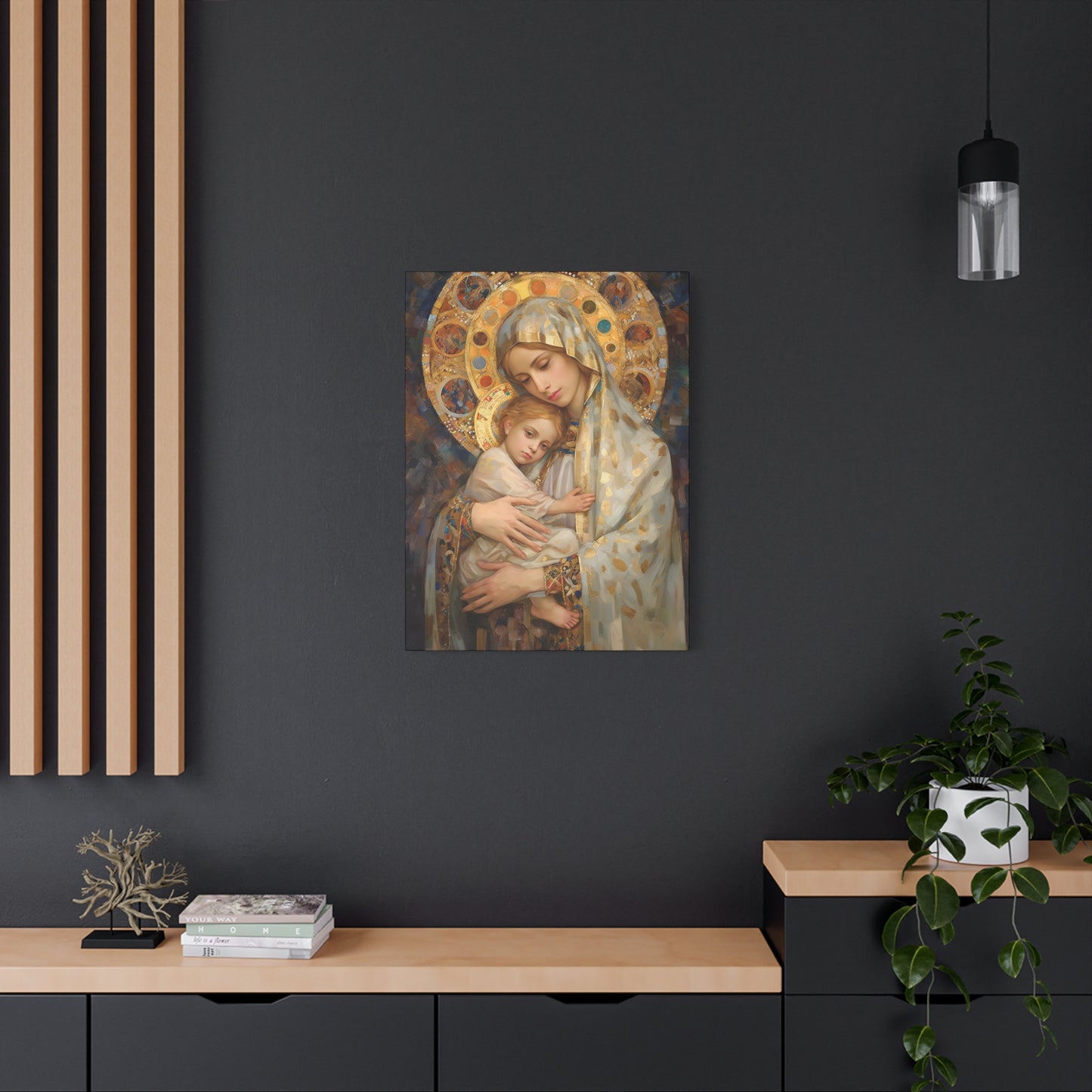 Madonna and Child - Gallery Wrapped Canvas - Sanctified Souls Print - Religious Art for your Home - The Virgin Mary and The Christ Child