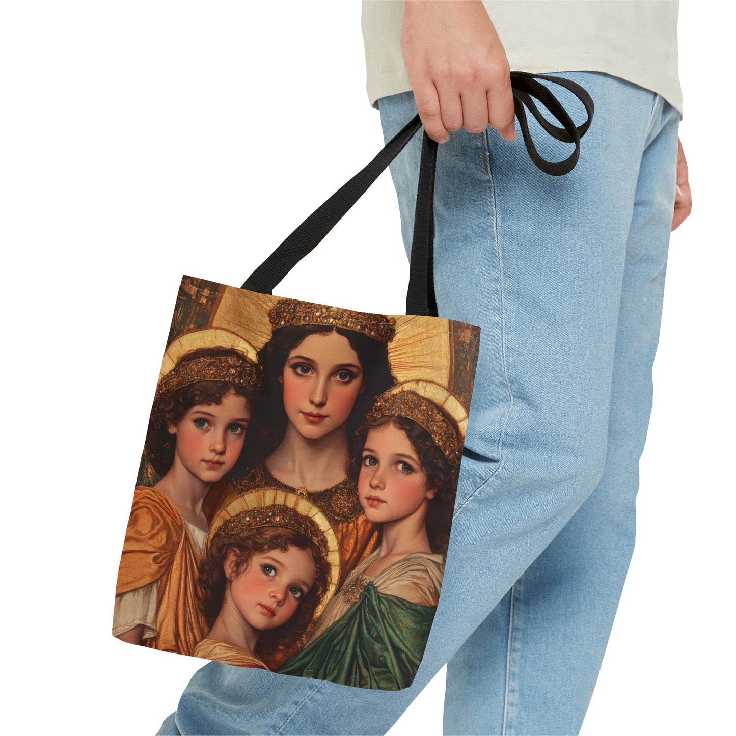 Saints Sophia, Faith, Hope and Charity Tote Bag - Large Medium Small Faith Art Bag - Catholic Faith Purse - Religious - Prayer Bag