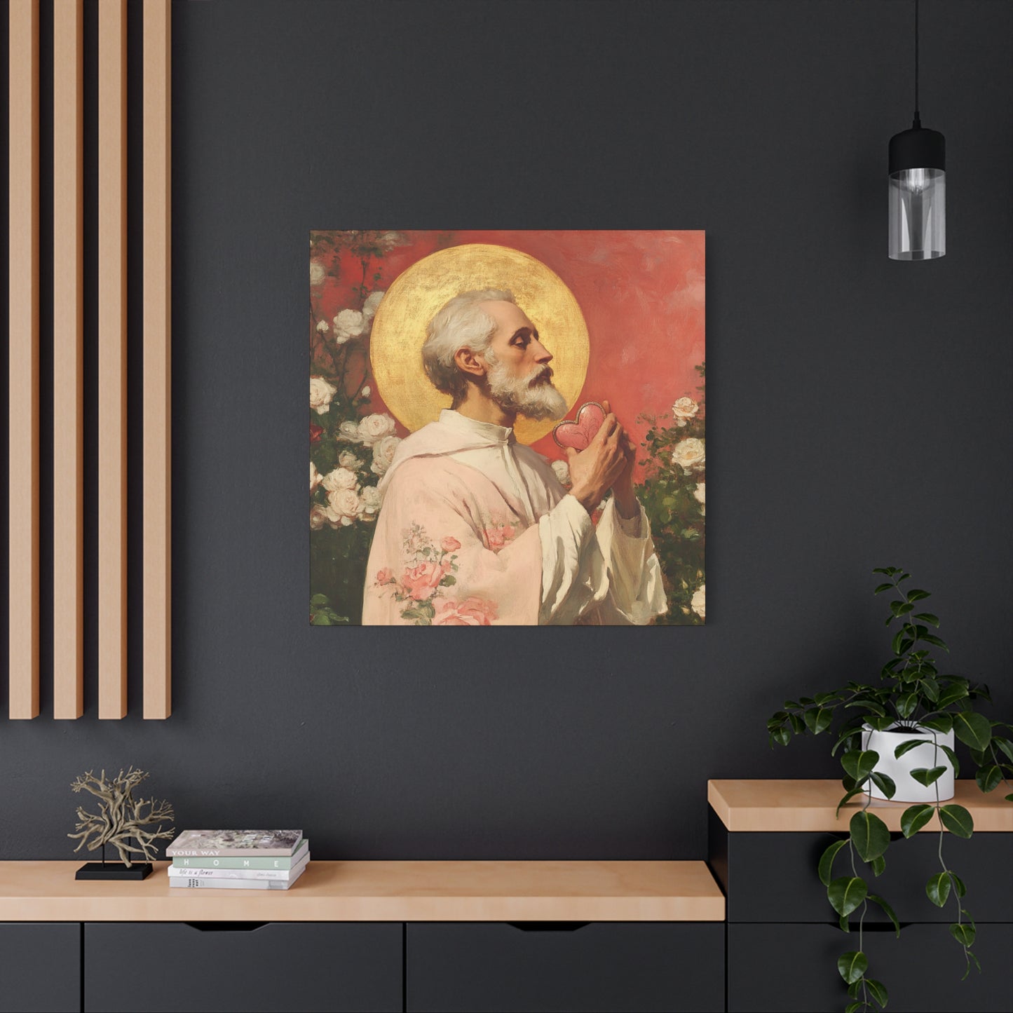 Saint Valentine - Multiple Sizes - Catholic Home art - Museum Wrapped Canvas - Sanctified Souls Print - Catholic Saint Art