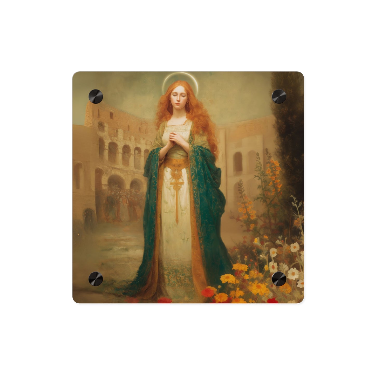 Saint Justina Wall Art Panel - Ready to Hang Acrylic Print - Catholic Saint Art - Patron Saint Print - Martyr Art