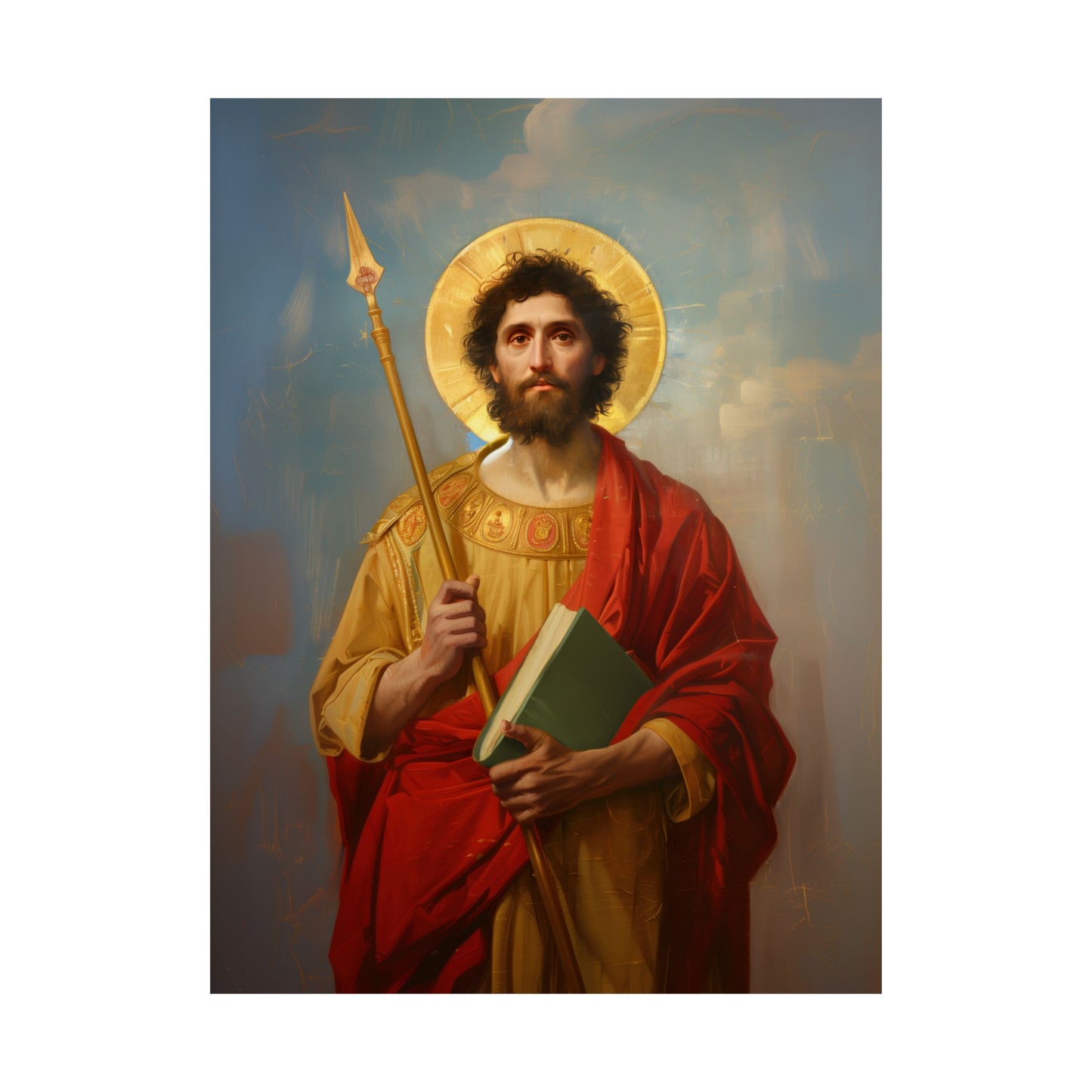 Saint Thomas the Apostle Poster Print - Sanctified Souls Print - Multiple Sizes - Premium Posters - Catholic Art - Religious Home Decor