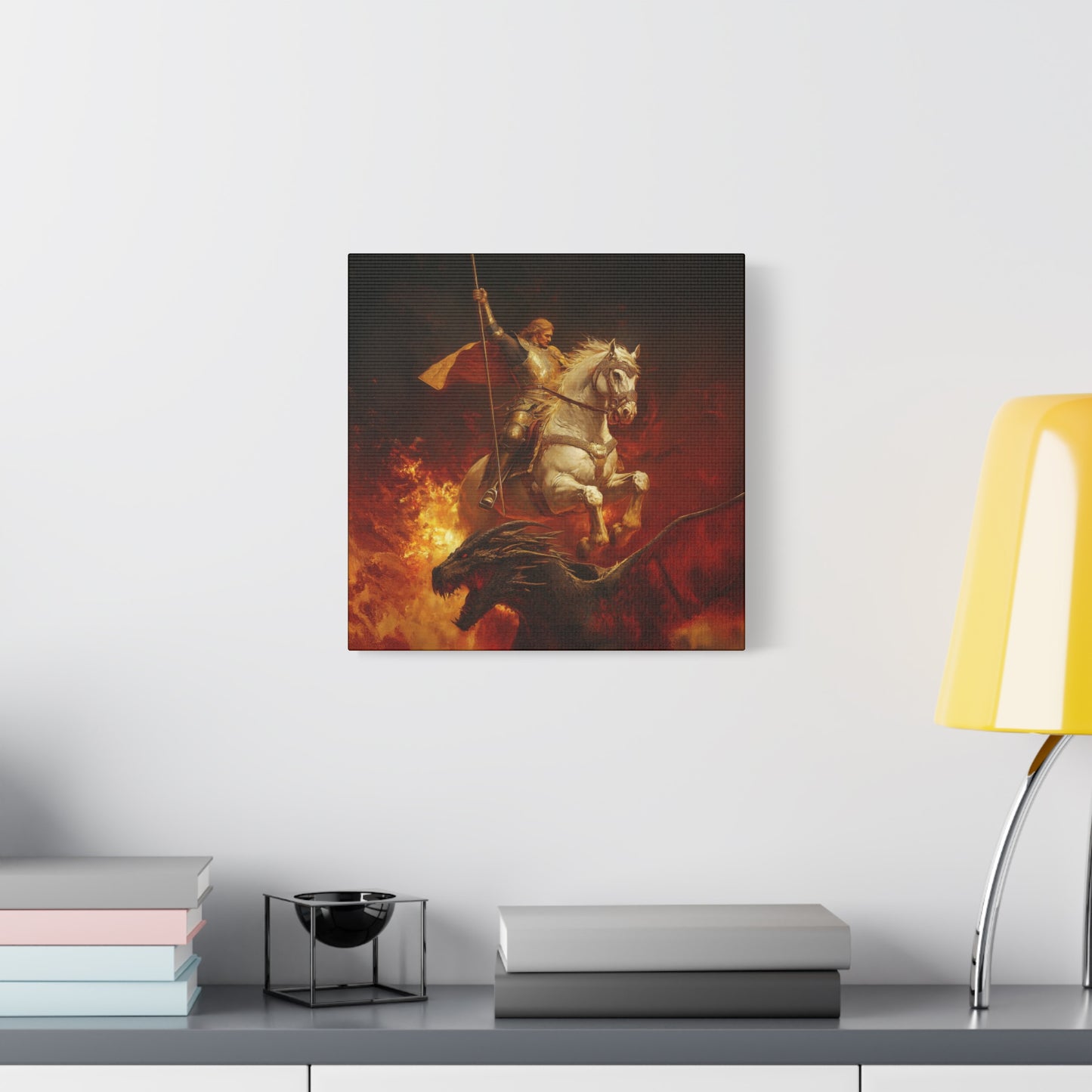 Saint George - Museum Wrapped Canvas - Sanctified Souls Print - Religious Art for your Home - Catholic Patron Saint Art