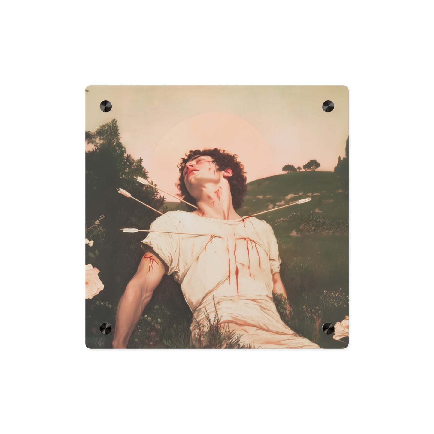 Saint Sebastian Wall Art Panel - Ready to Hang Acrylic Print - Catholic Saint Art - Patron Saint Print - No Frame needed