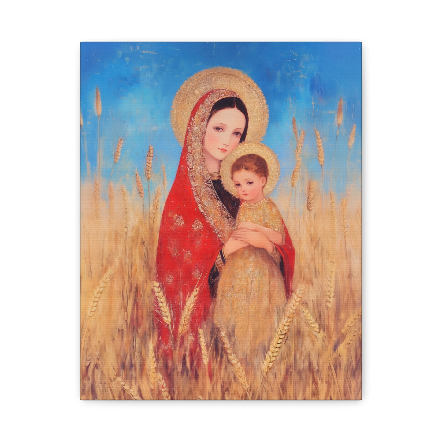 Our Lady of the Harvest - Multiple Sizes - Catholic Home art - Museum Wrapped Canvas - Sanctified Souls Print