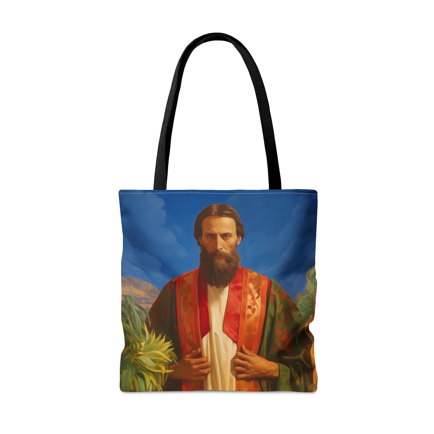 Saint John the Baptist Tote Bag - Large Medium Small Faith Art Bag - Re usable Tote Purse - Double Sided - Catholic Art Bag