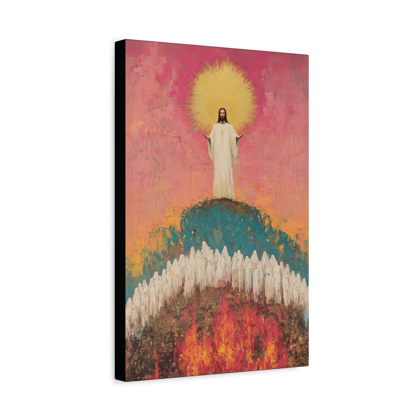 Light Pierced the Abyss - Museum Wrapped Canvas - Sanctified Souls Print - Religious Art for your Home