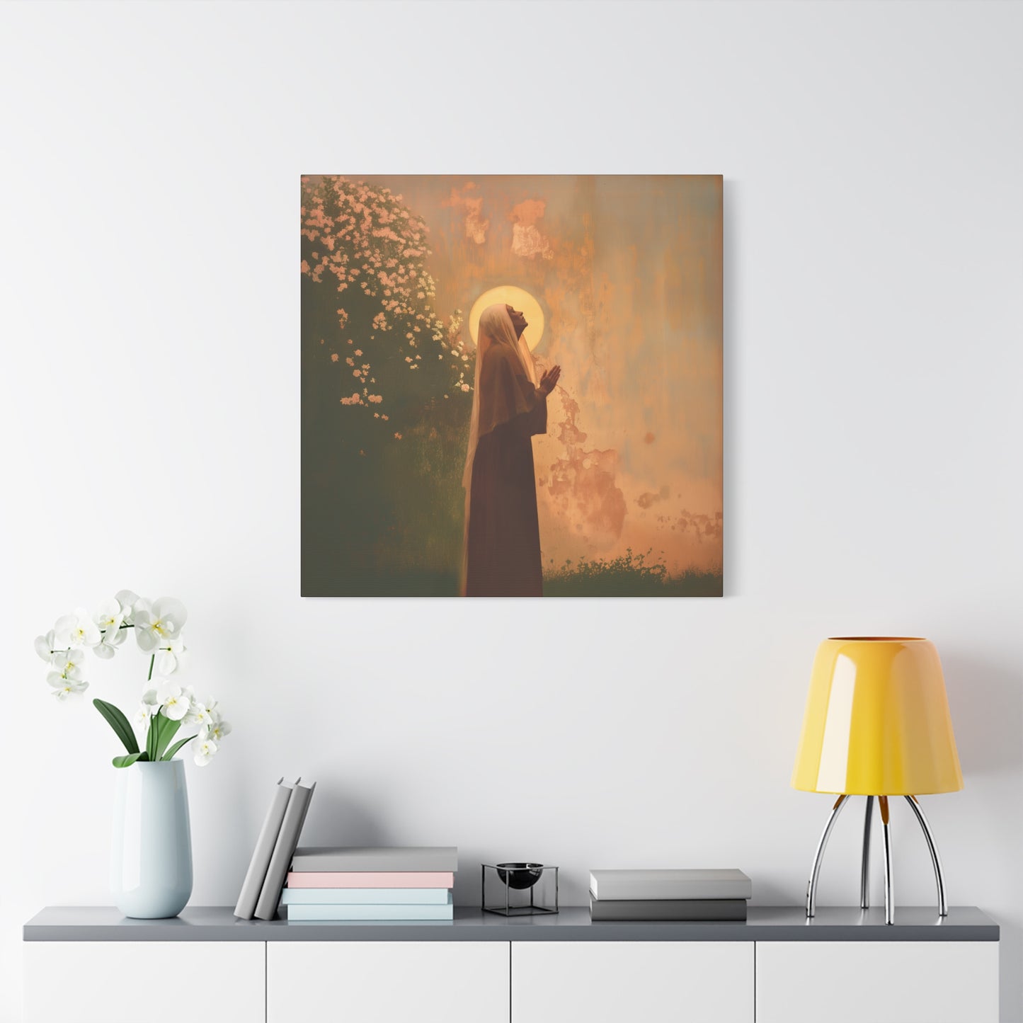 Saint Monica - Museum Wrapped Canvas - Sanctified Souls Print - Religious Art for your Home - Angel Art - Religious
