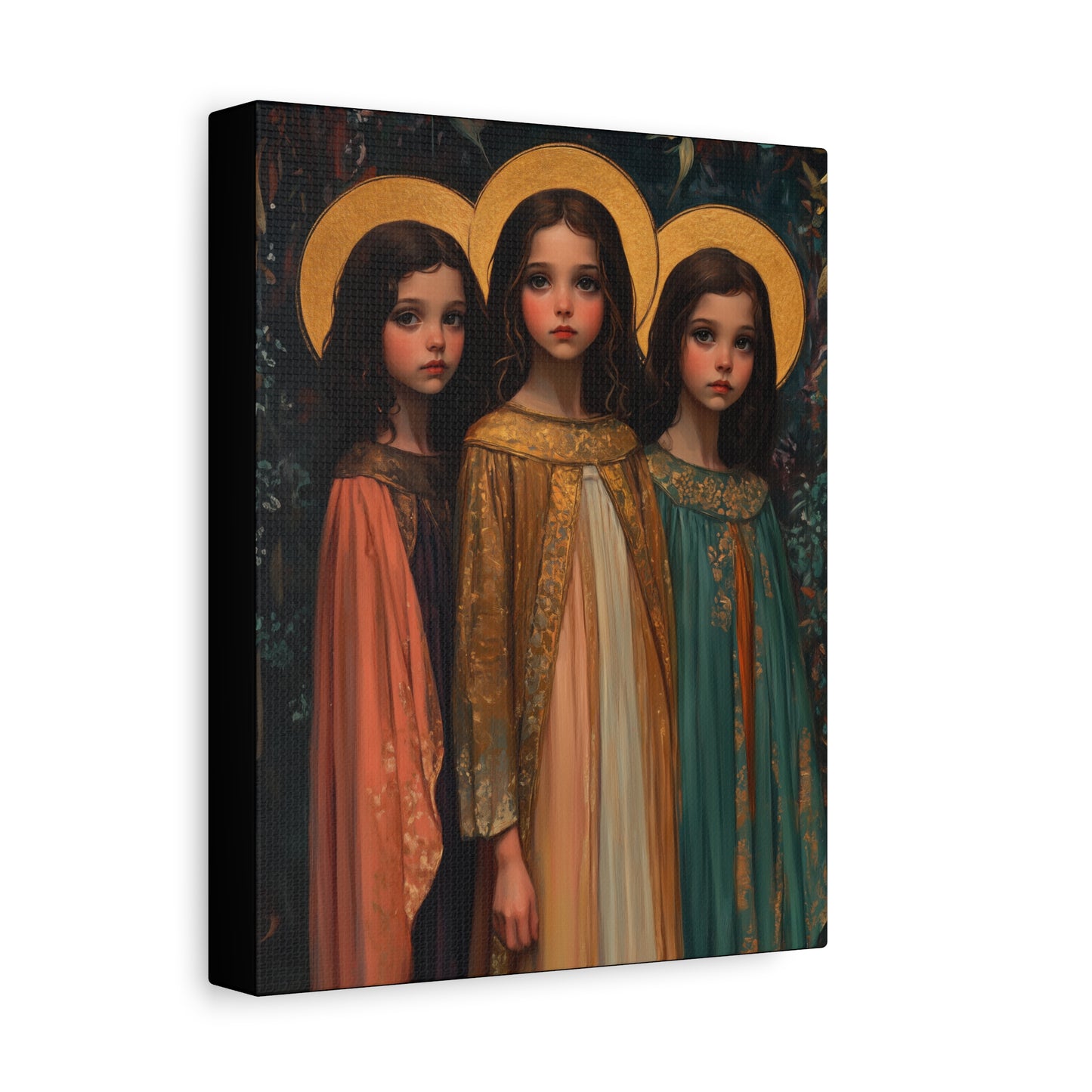Saints Faith, Hope and Charity - Museum Wrapped Canvas - Print - Religious Art for your Home - Christian print - Prayer Room Catholic Saint