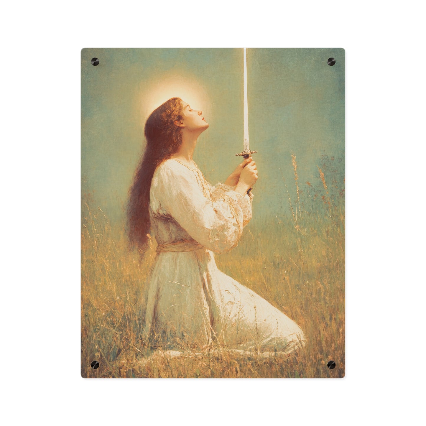 Saint Joan of Arc Wall Art Panel - Ready to Hang Acrylic Print - Catholic Saint Art - Patron Saint Print - No Frame needed