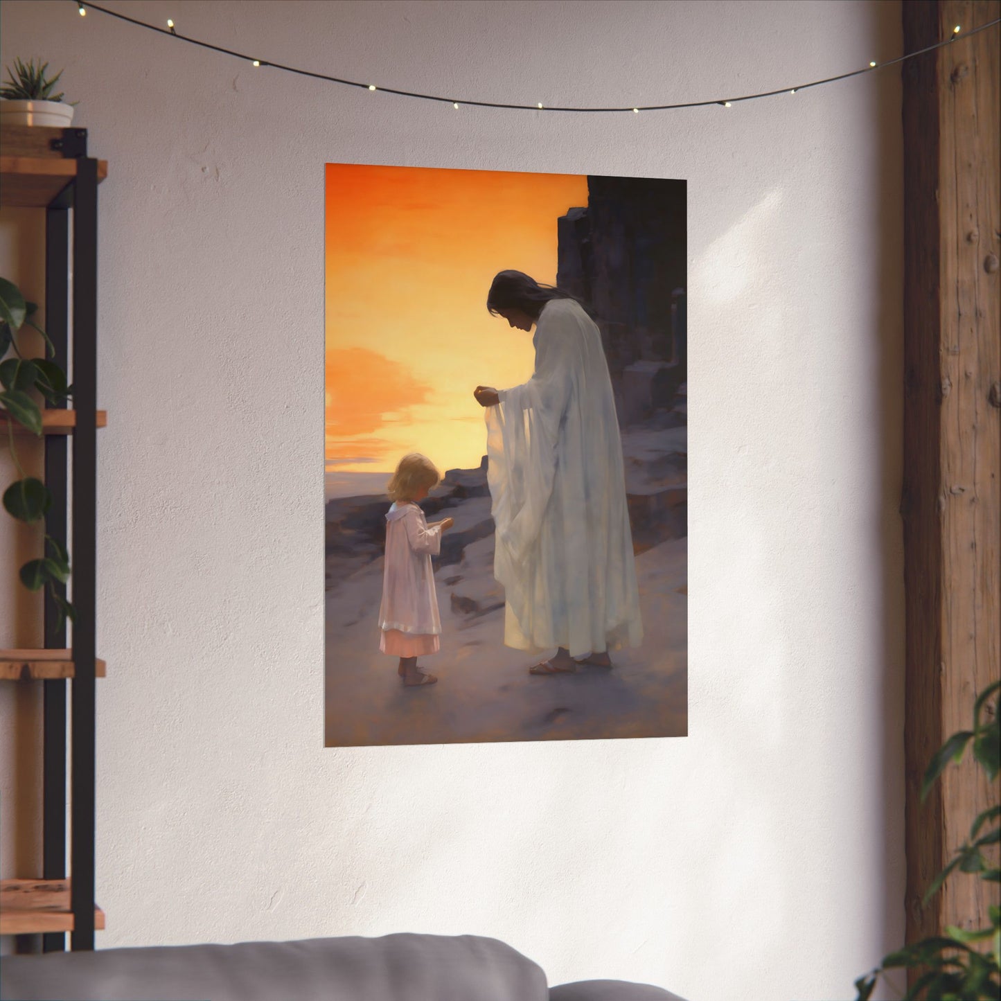 Luminous Love Print - Sanctified Souls Print - Multiple Sizes - Premium Matte Poster - Mother's Print - Art for Nursery - mother and child