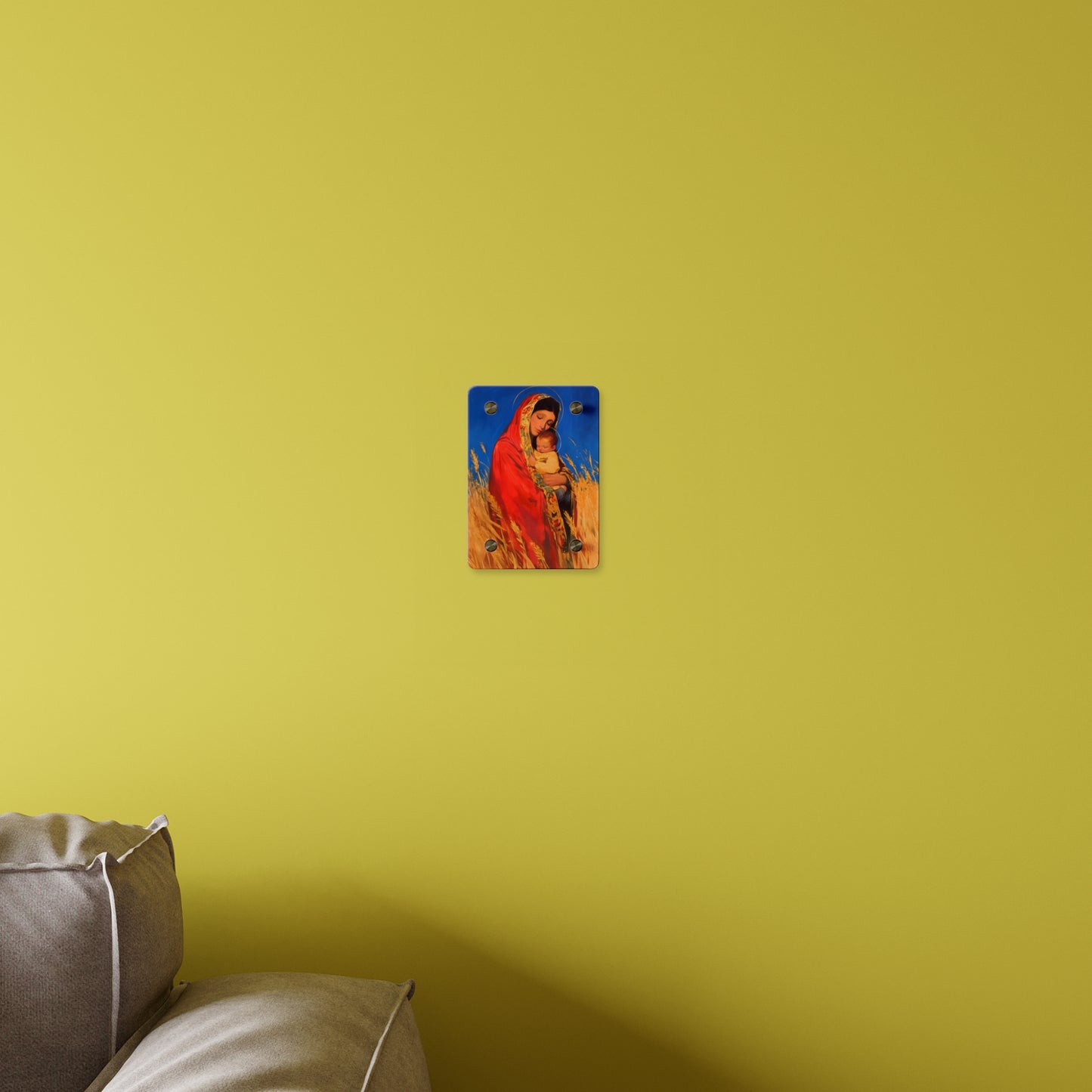 Our Lady of the Harvest - Wall Art Panel - Ready to Hang Acrylic Print - Catholic Saint Art - Patron Saint Print
