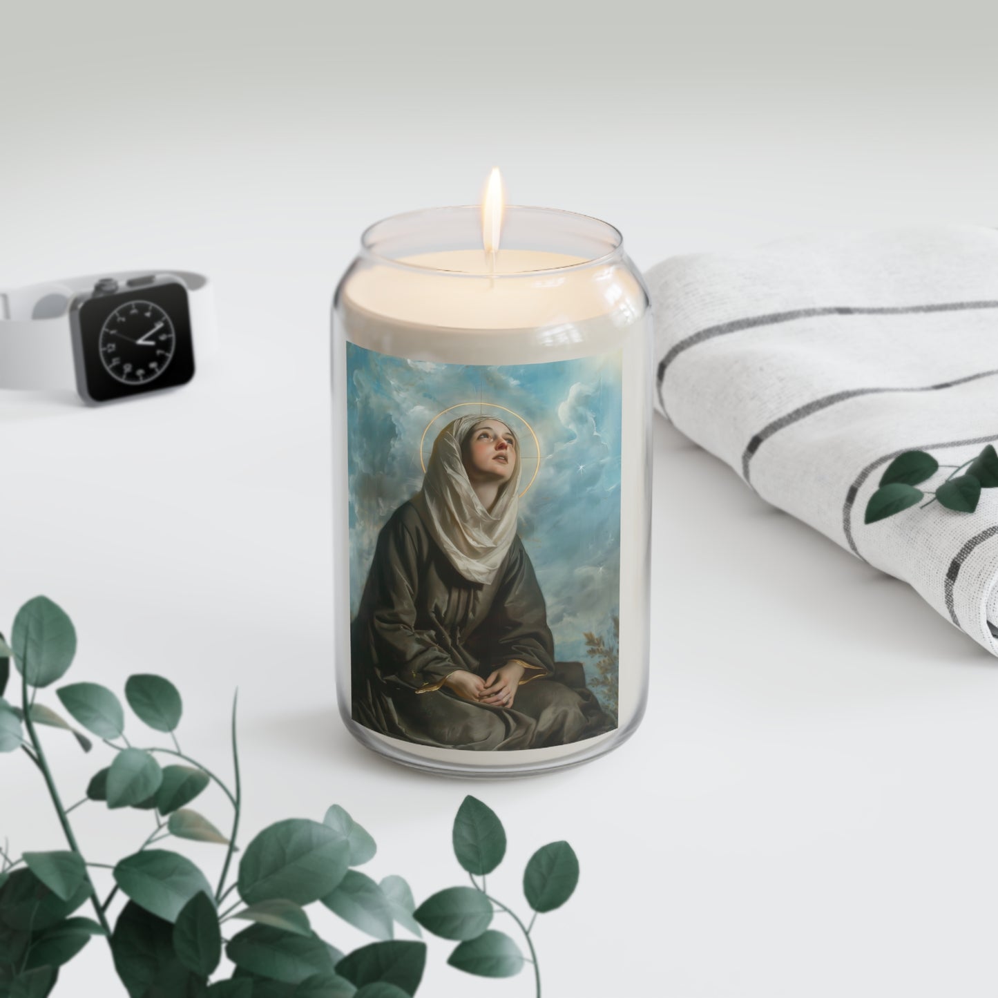 Saint Margaret of Cortona Candle - Scented Prayer Candle, 13.75oz - Tall Size - Religious Candle - Catholic Art - Religious Gift