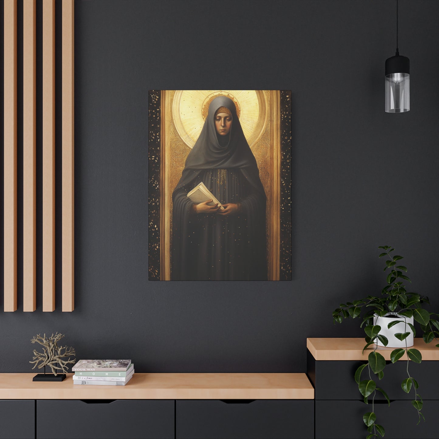 Saint Monica of Hippo - Museum Wrapped Canvas - Sanctified Souls Print - Religious Art for your Home