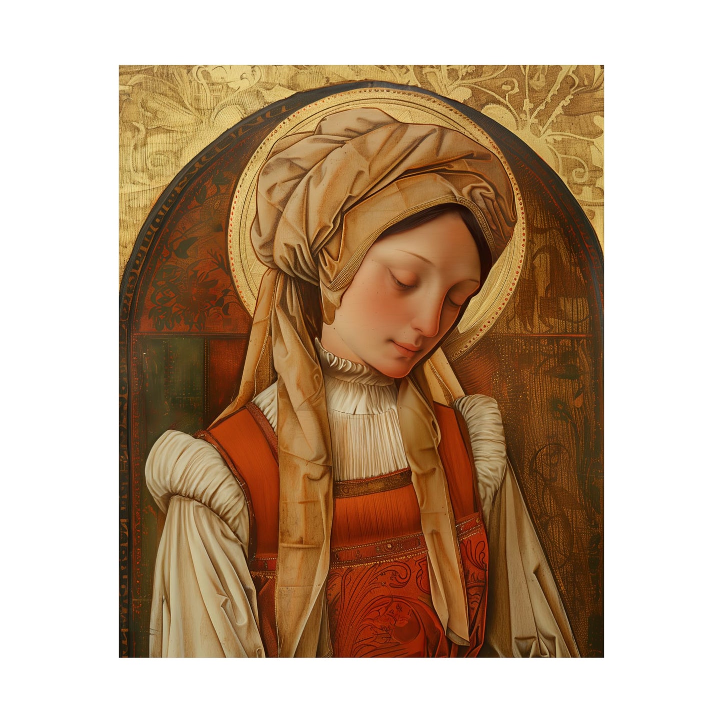 Saint Anne Line - Sanctified Souls Print - Multiple Sizes - Premium Matte Vertical Posters - Anna Line - Catholic Saint Art - Home Decor